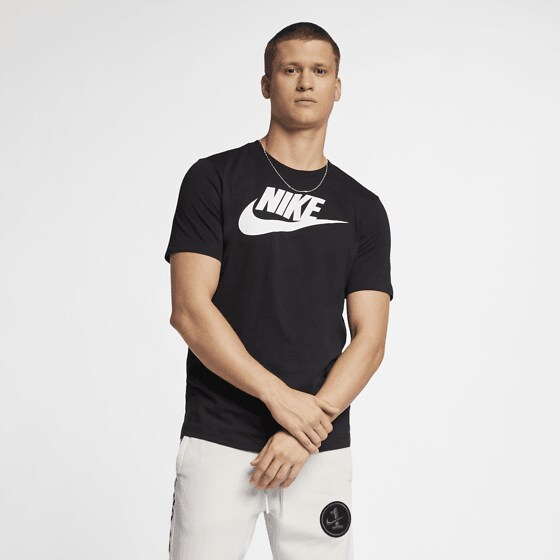 Nike M Nsw Icon Tee Futura Puuvilla t-paidat BLACK/WHITE