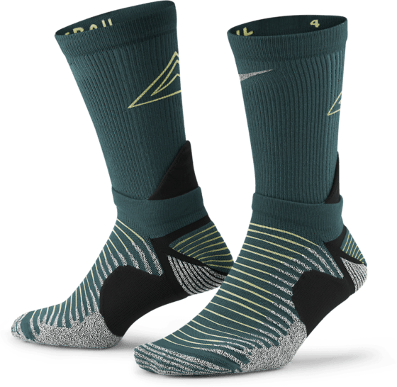 Nike U Nike Trail Running Crew Sock Juoksusukat DEEP JUNGLE