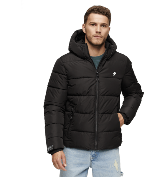 388113101103, M HOODED SPORTS PUFFR JACKET, SUPERDRY, Detail