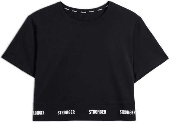 
STRONGER, 
EPIC CROPPED TEE, 
Detail 1
