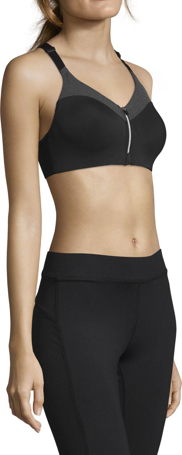 CASALL, W FRONT ZIP SPORTS BRA