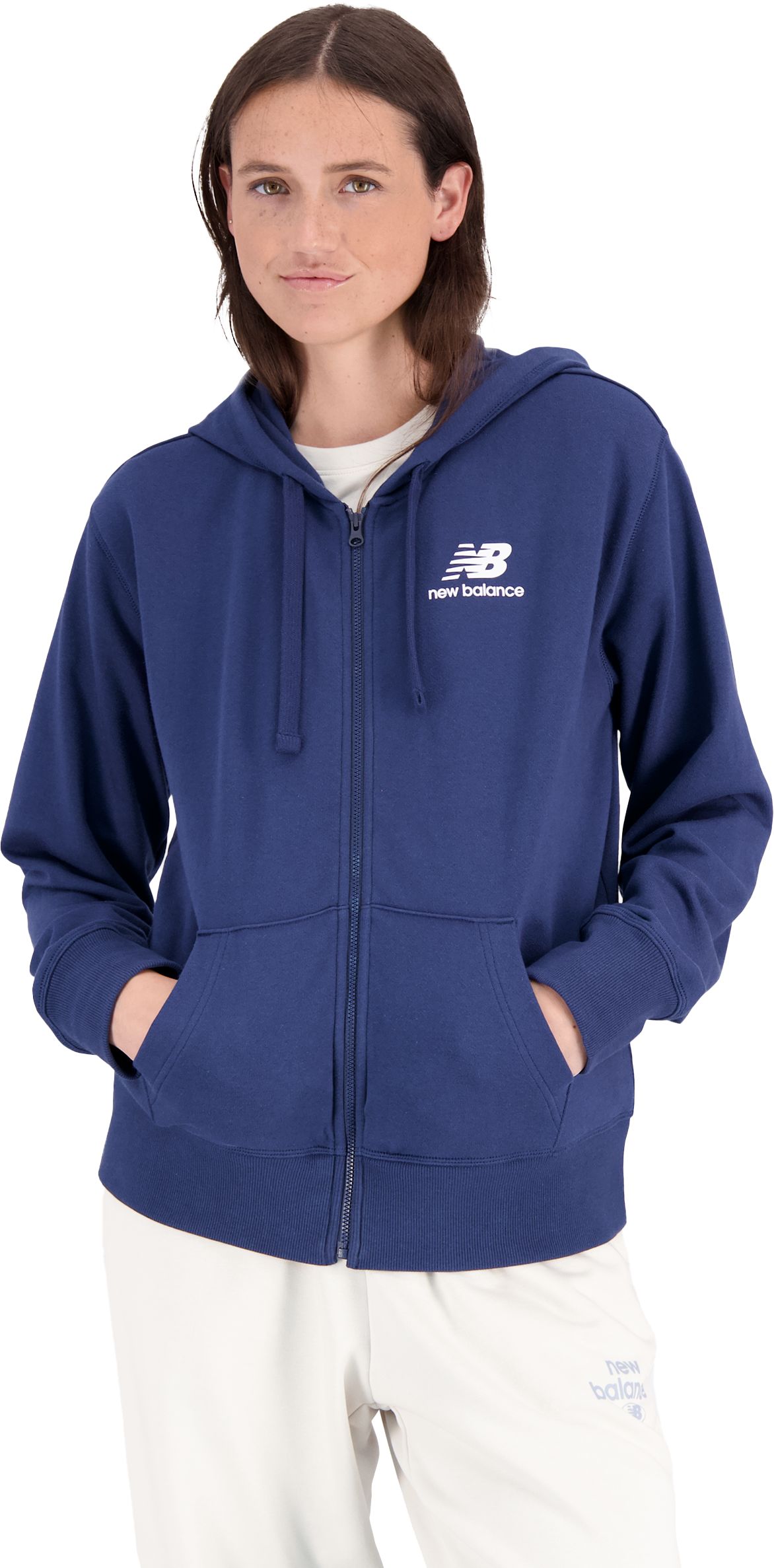 NEW BALANCE, W ESSTL STACK FULLZIP HOOD