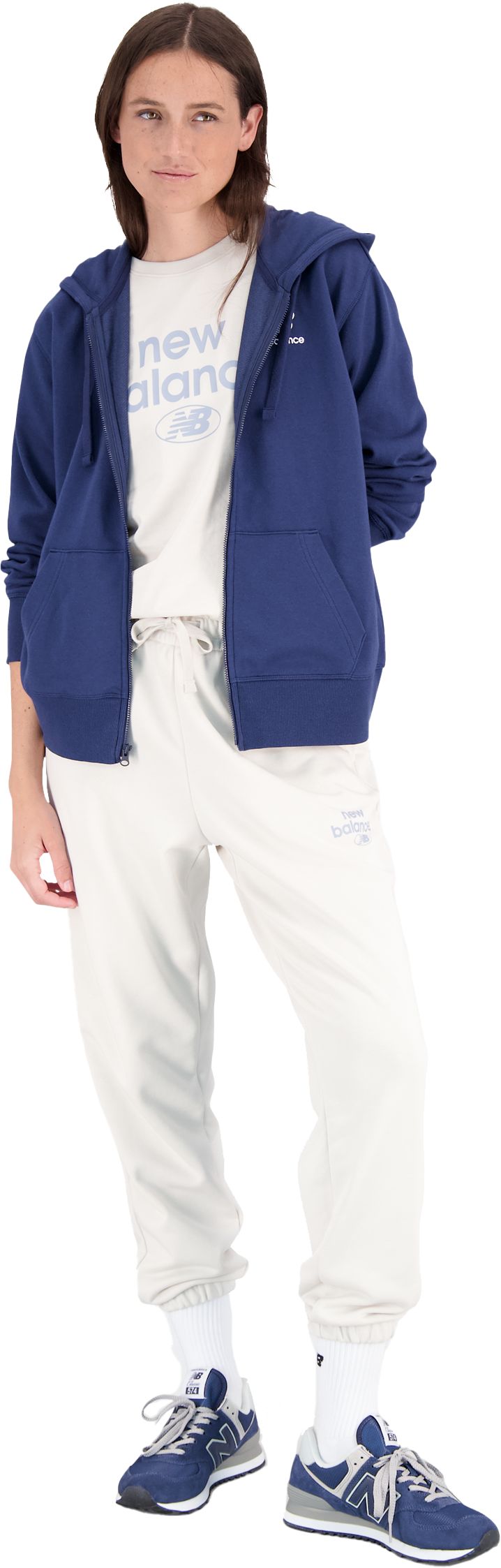 NEW BALANCE, W ESSTL STACK FULLZIP HOOD