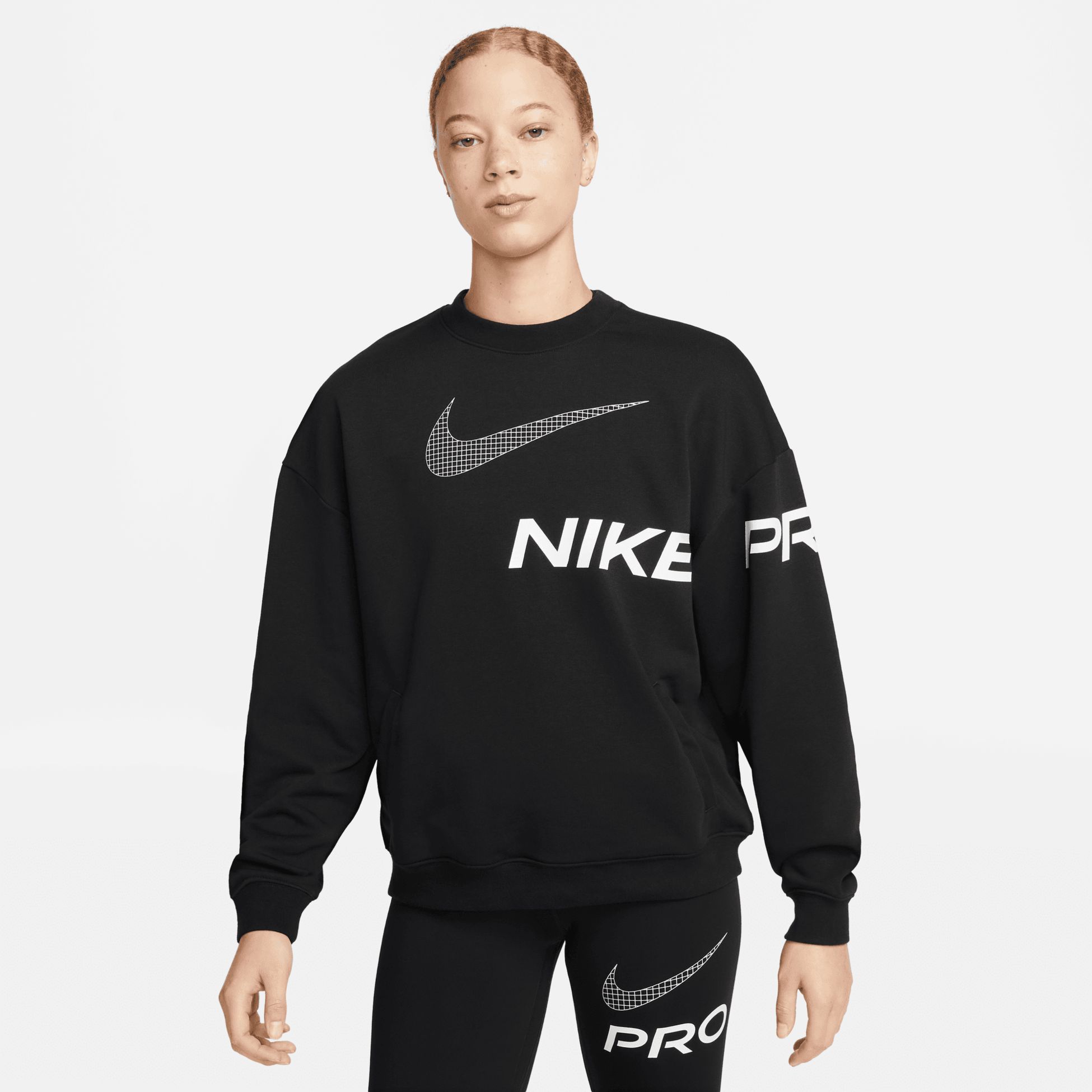 NIKE, NIKE DRI-FIT GET FIT WOMEN'S CREW N