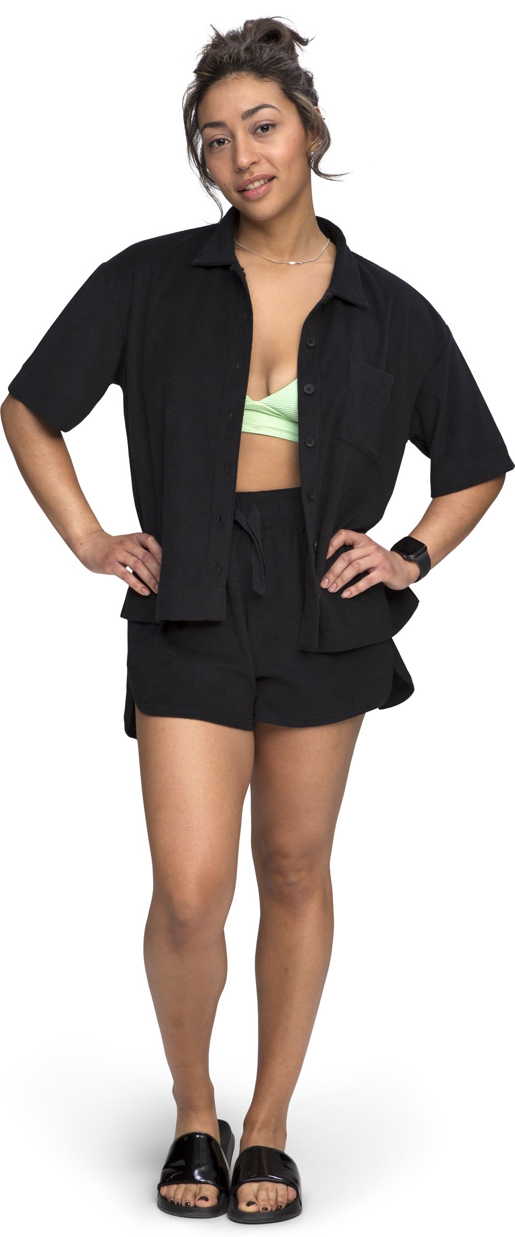 SOC, W BEACH TERRY SHORTS