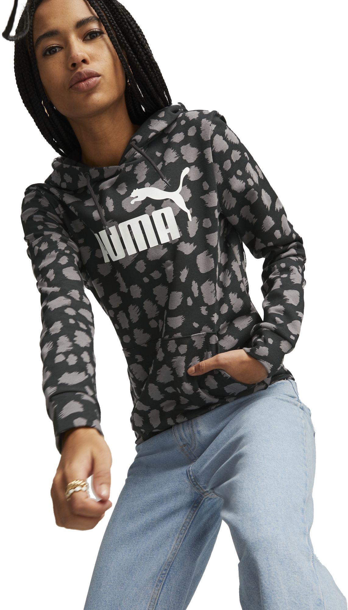PUMA, ESS+ ANIMAL AOP HOODIE