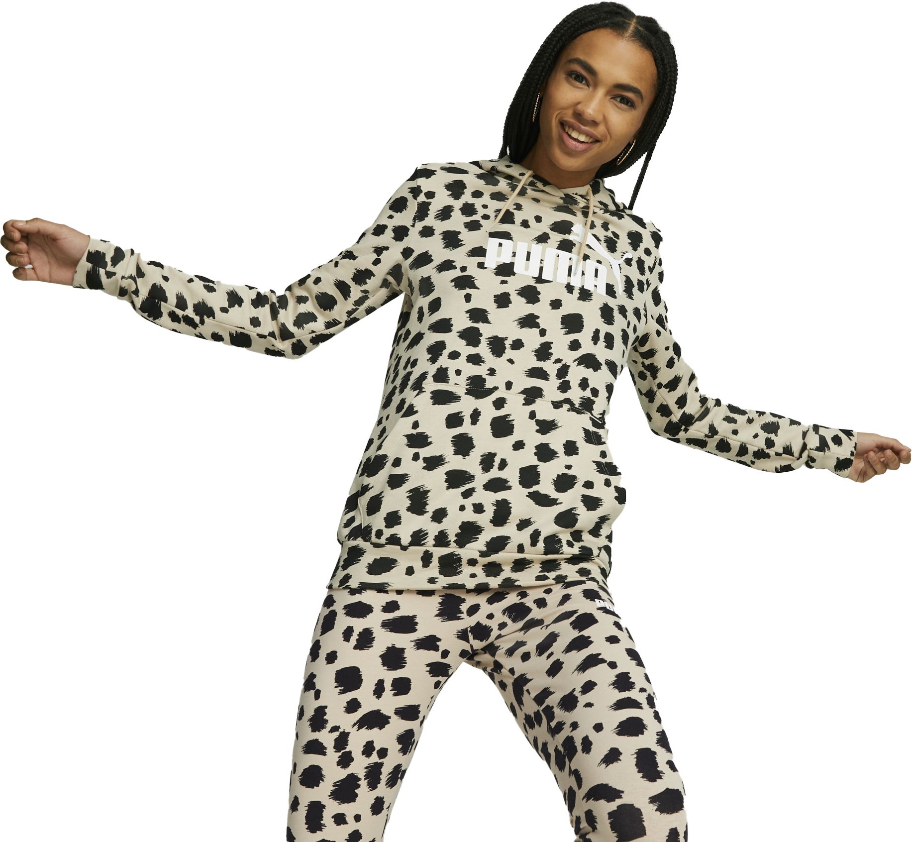 PUMA, ESS+ ANIMAL AOP HOODIE