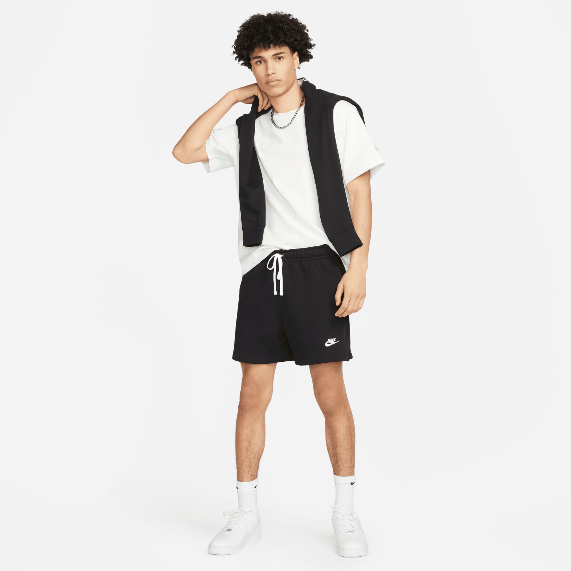 NIKE, M CLUB FT FLOW SHORTS