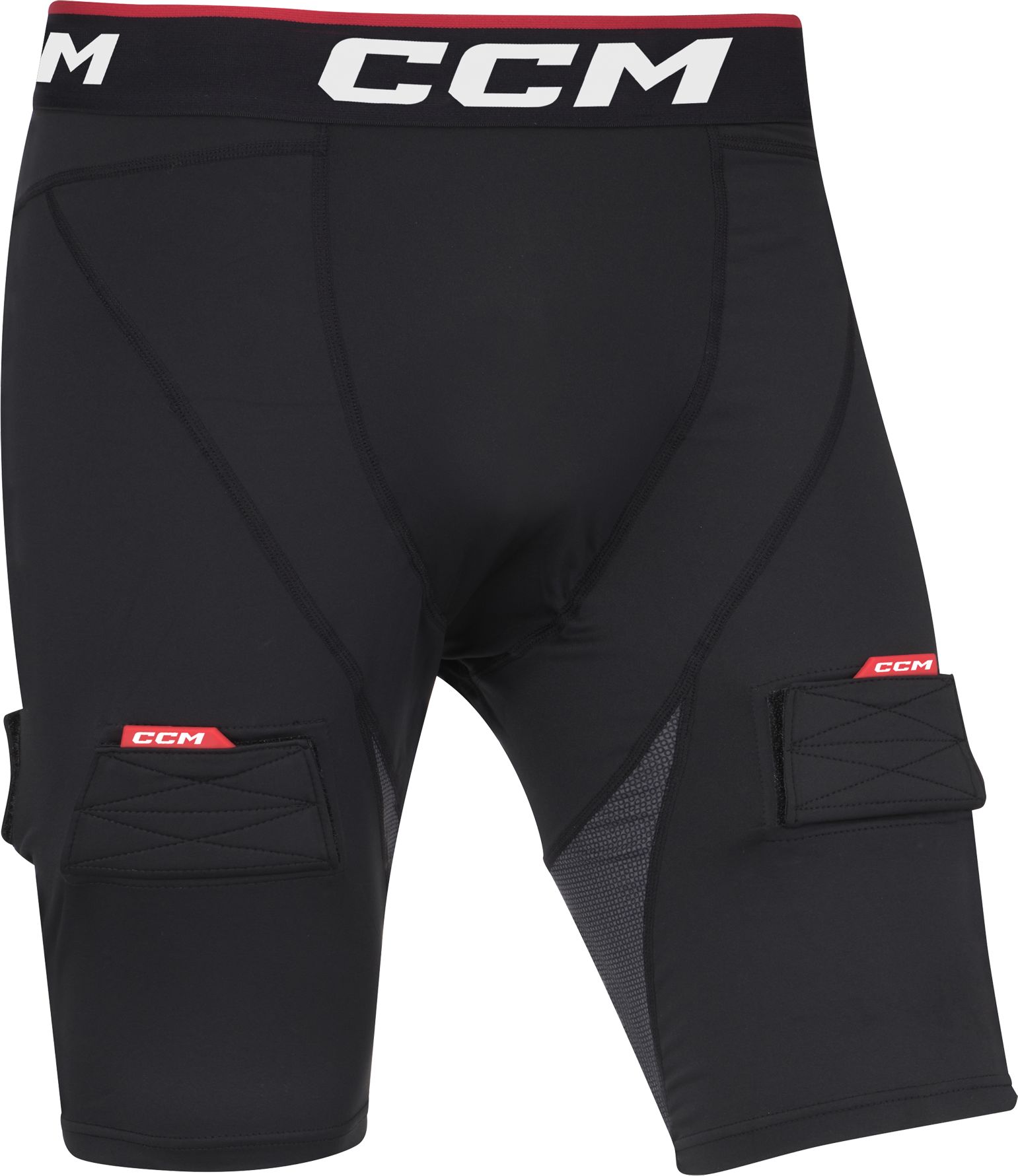 CCM, COMPRESSION SHORT WITH JOCK AD