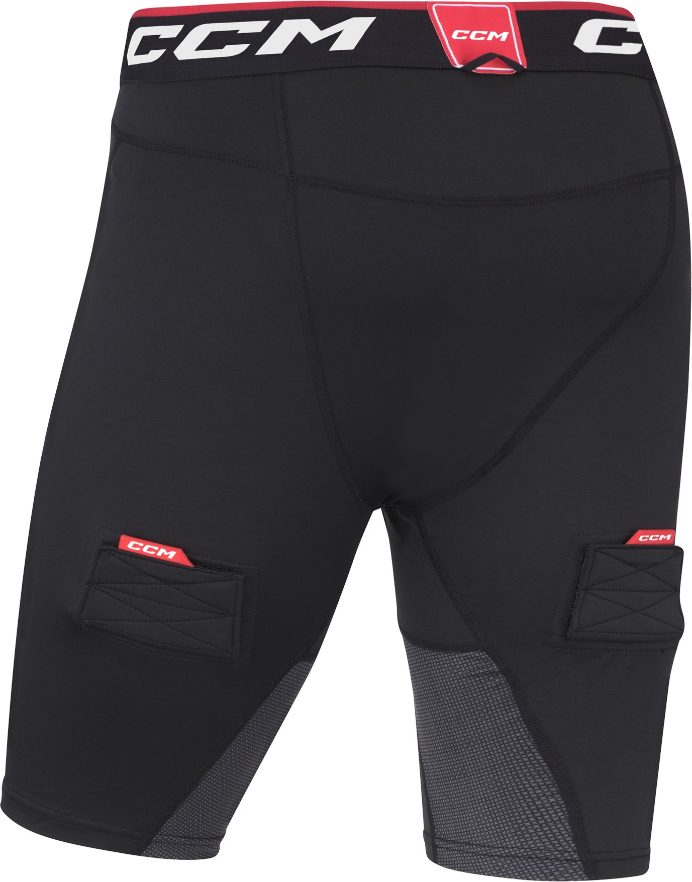 CCM, COMPRESSION SHORT WITH JOCK AD