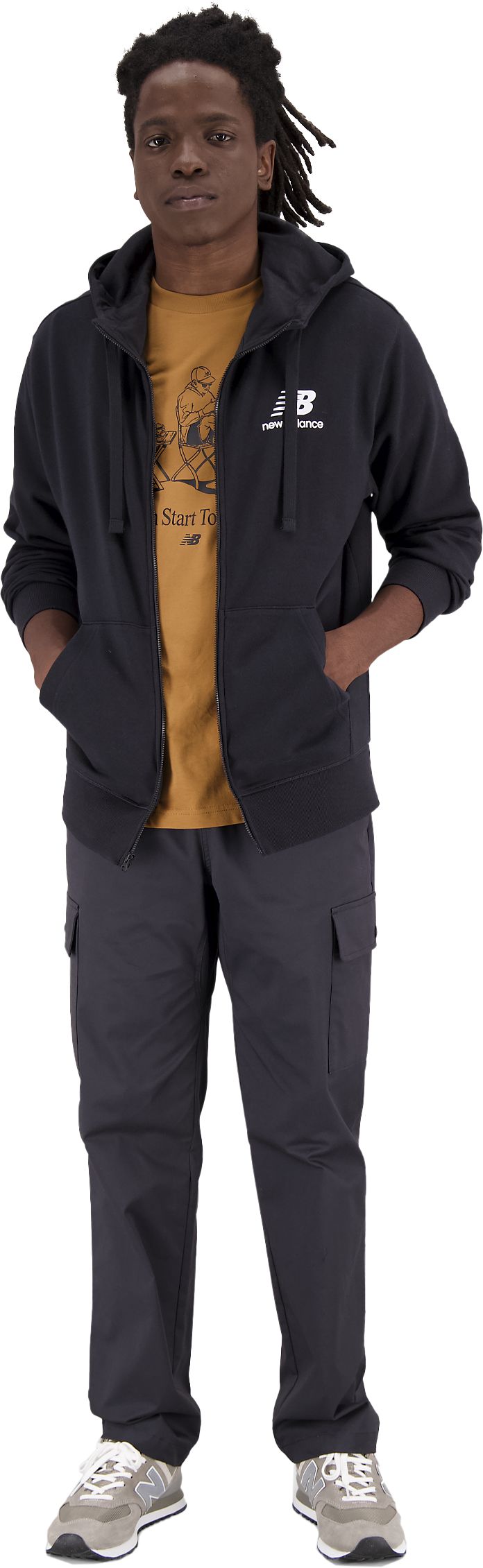 NEW BALANCE, M Essentials Stacked Logo French Terry Jacket