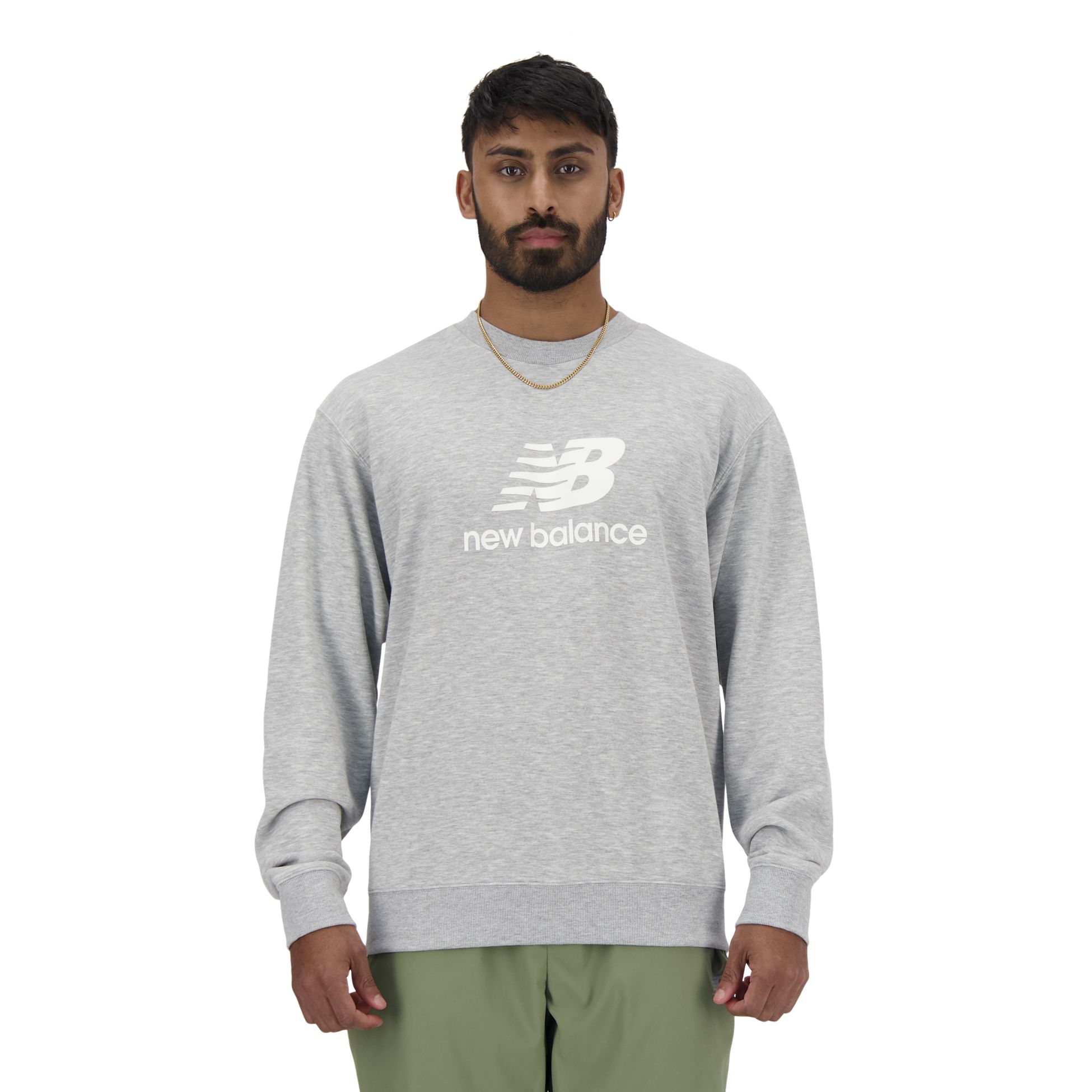 NEW BALANCE, STACKED LOGO FRENCH TERRY CREW