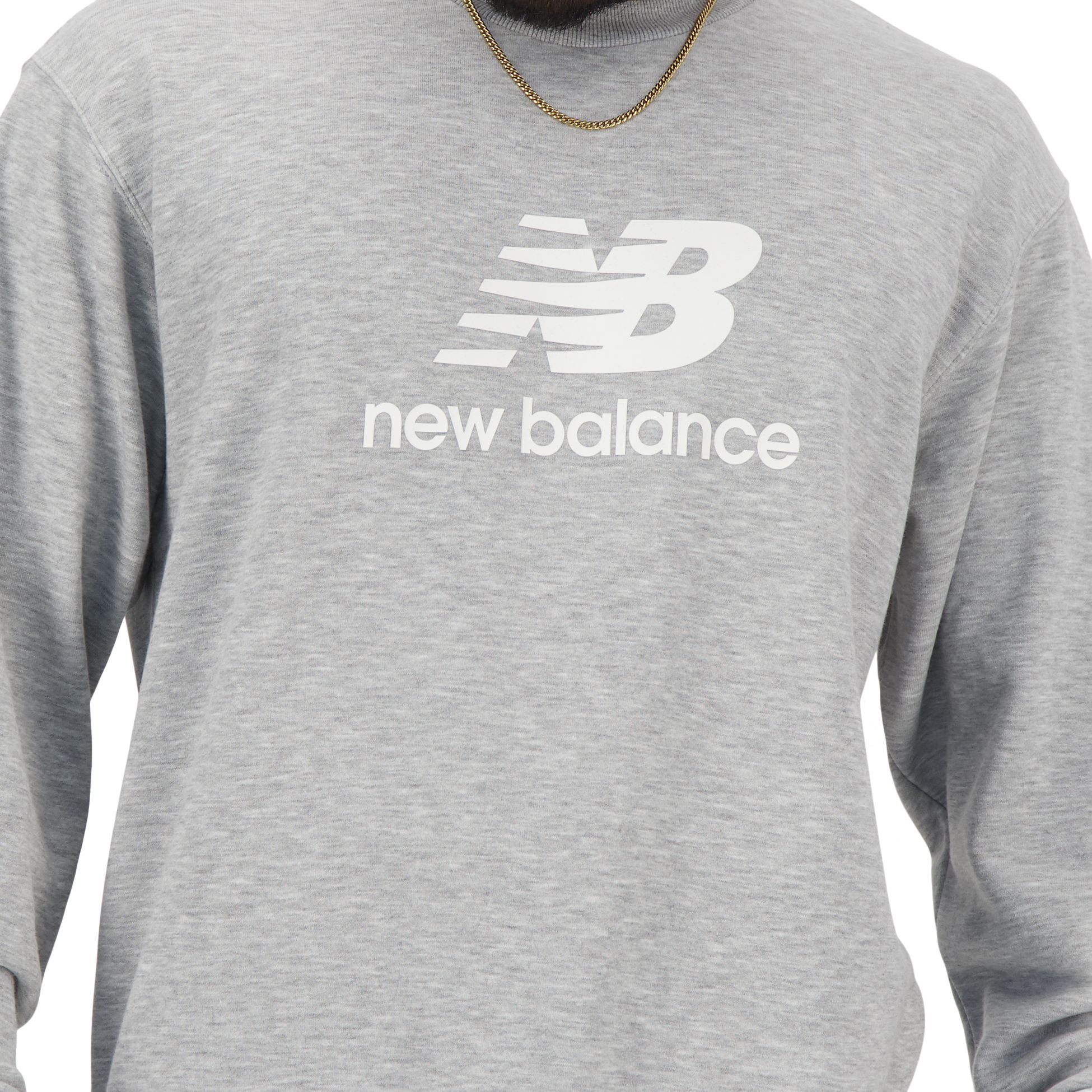 NEW BALANCE, STACKED LOGO FRENCH TERRY CREW