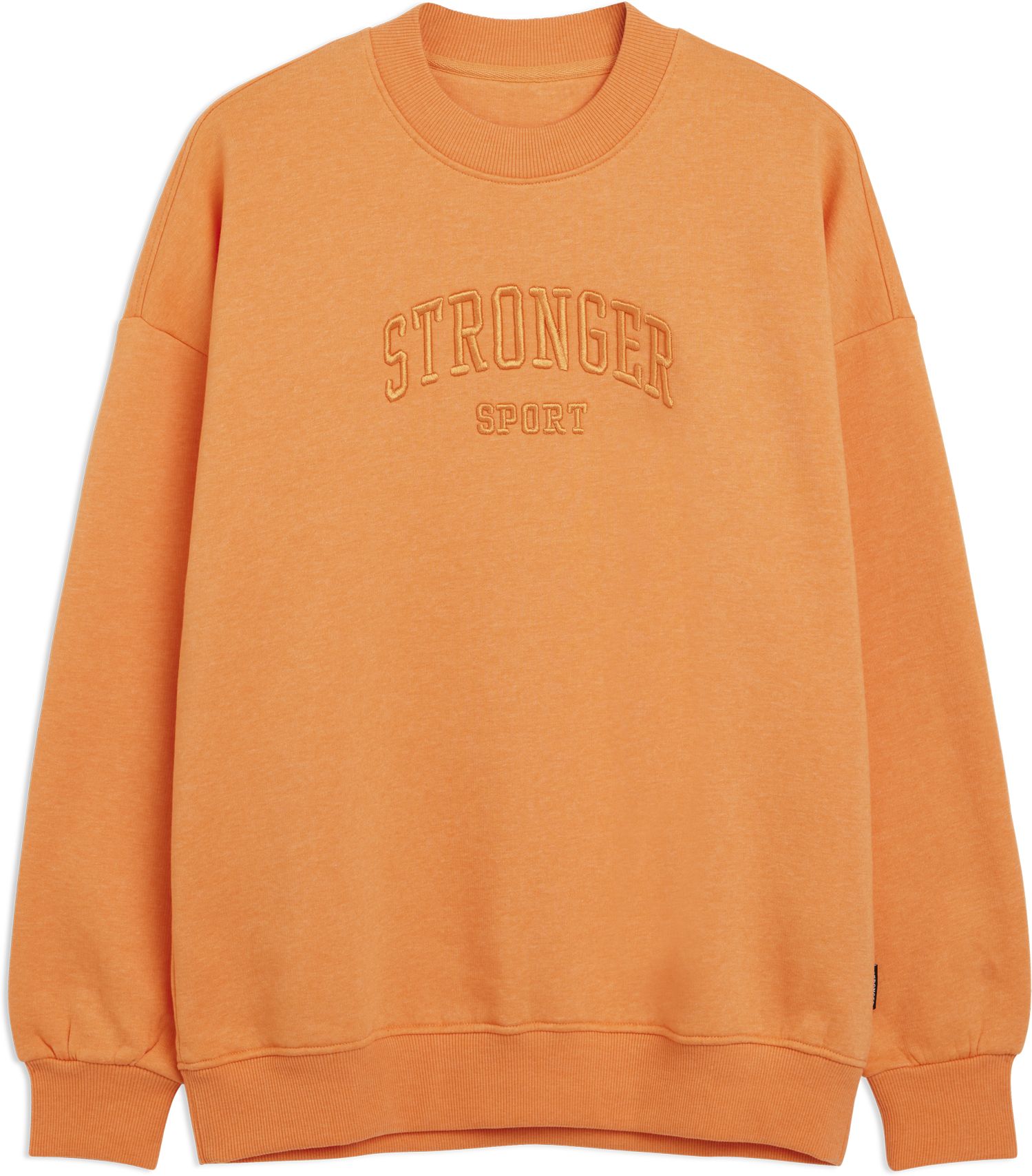 STRONGER, W COMFY EMBROIDERED SWEATSHIRT