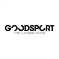 Logo with the text "GOODSPORT" in stylized black font, with smaller text below reading "SPORTSLIGA SAMMAILL SPROJEKT."