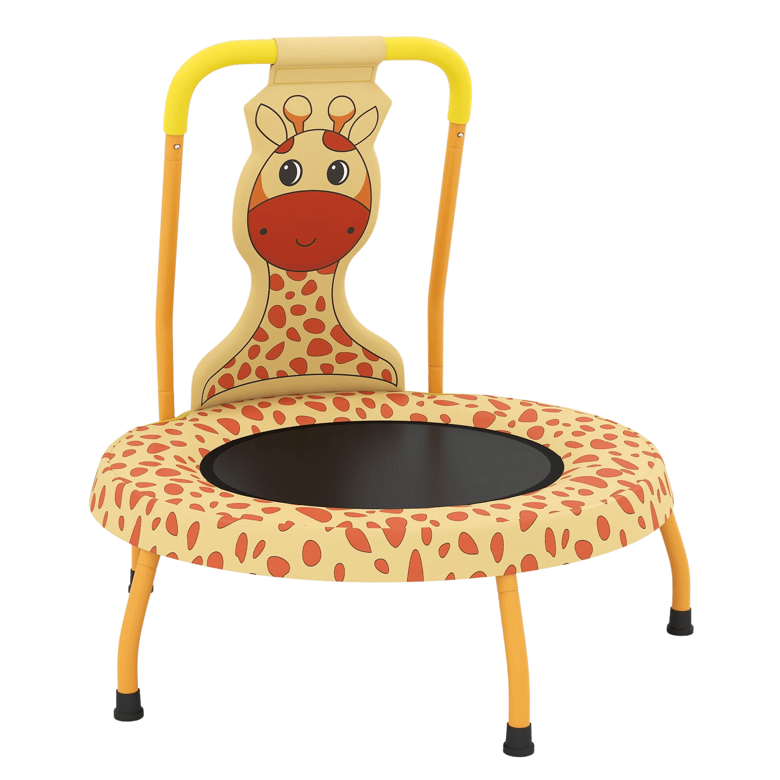 northix, Children's Mini Trampoline With Handle, Giraffe Design, 71cm, Product 0