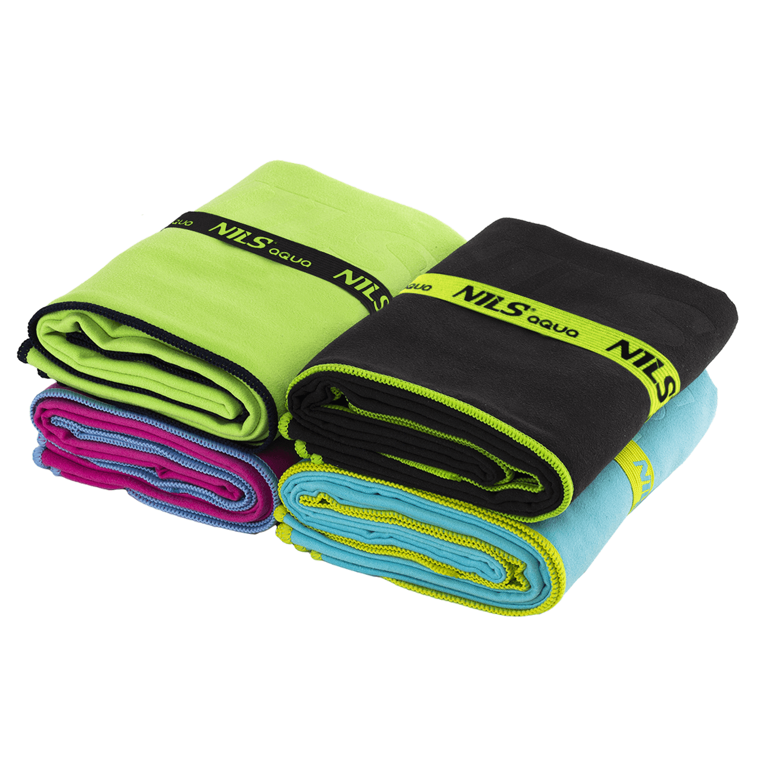 northix, Microfibre Towel, Pink-blue, 140x70 Cm, Detail 1