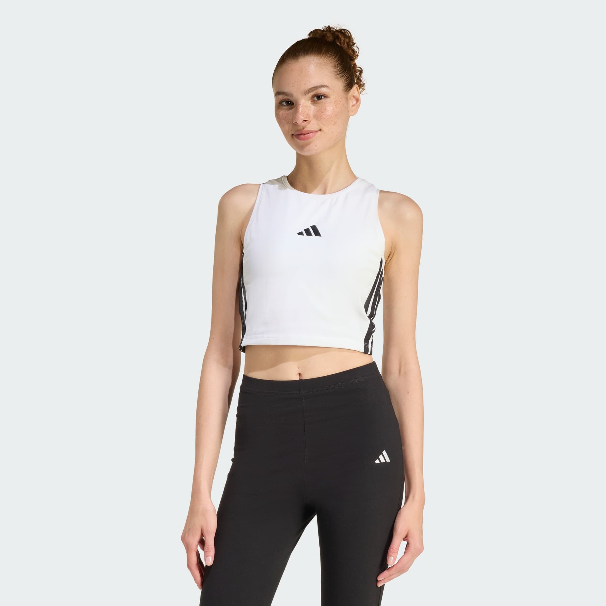 Adidas, Adidas Essentials 3-stripes Padded Tank, Model 1