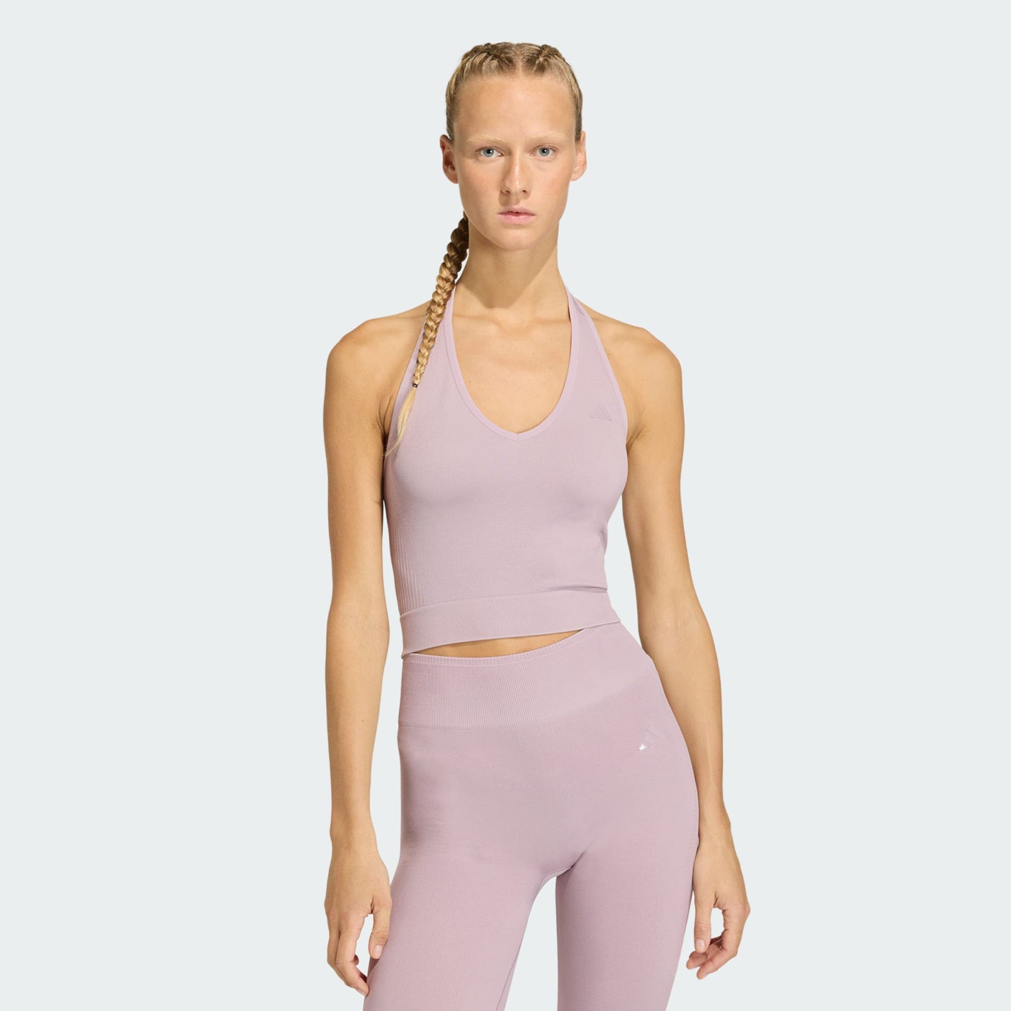 Adidas, Adidas Workout Essentials Knit Halterneck T-shirt, Model 1