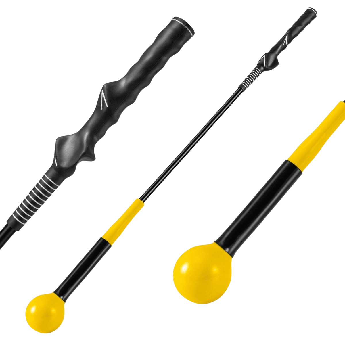 northix, Golf Swing Trainer Aid, 80cm, Weighted Head, Yellow, Product 0