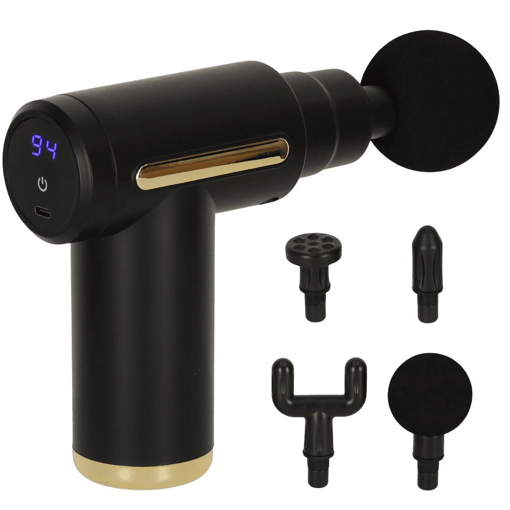 northix, Massage Gun Massager 4 Ends Black, Product 0