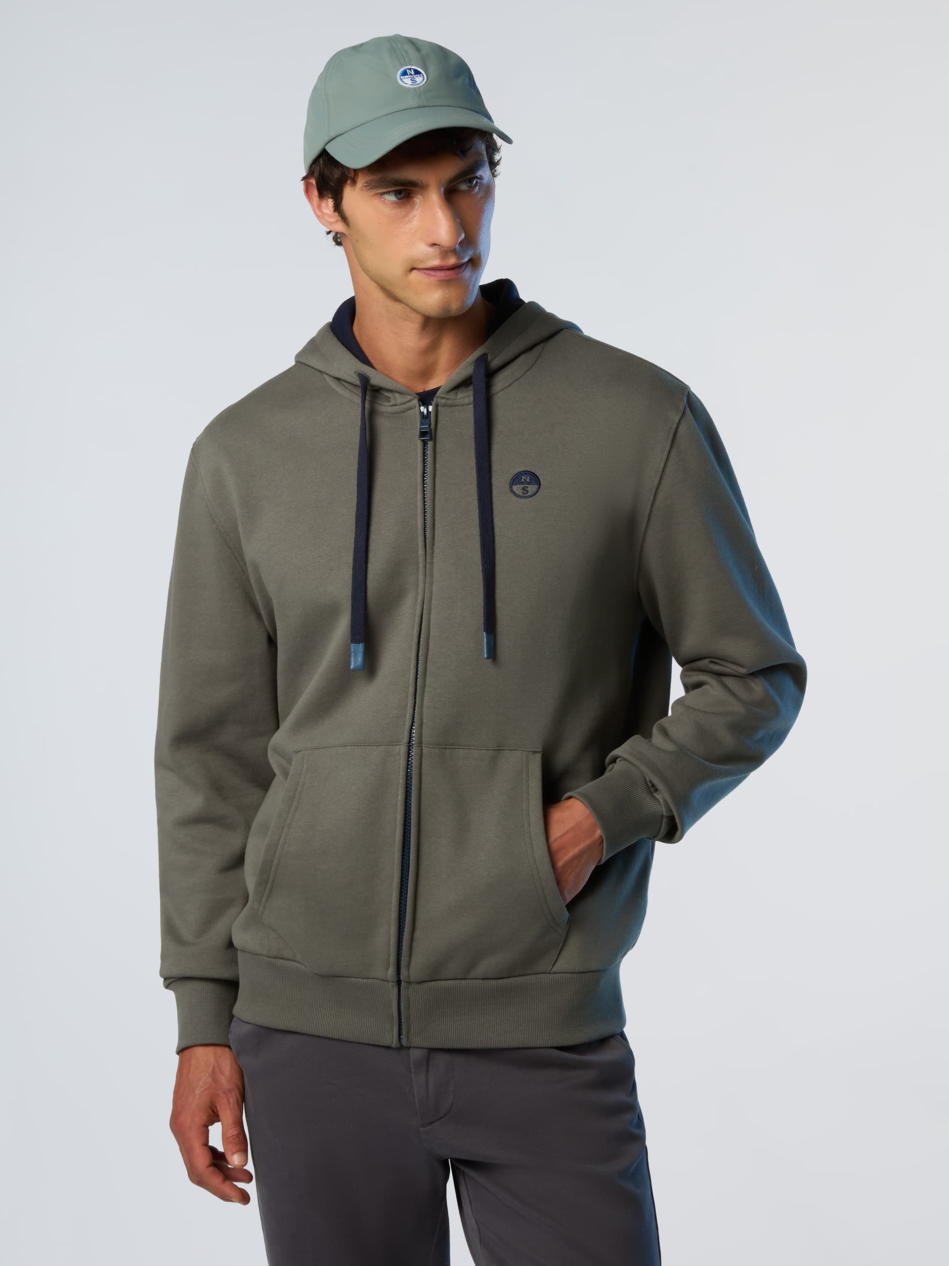 north sails, North Sails Hoodie Full-zip With Embroidered Logo, Product 0