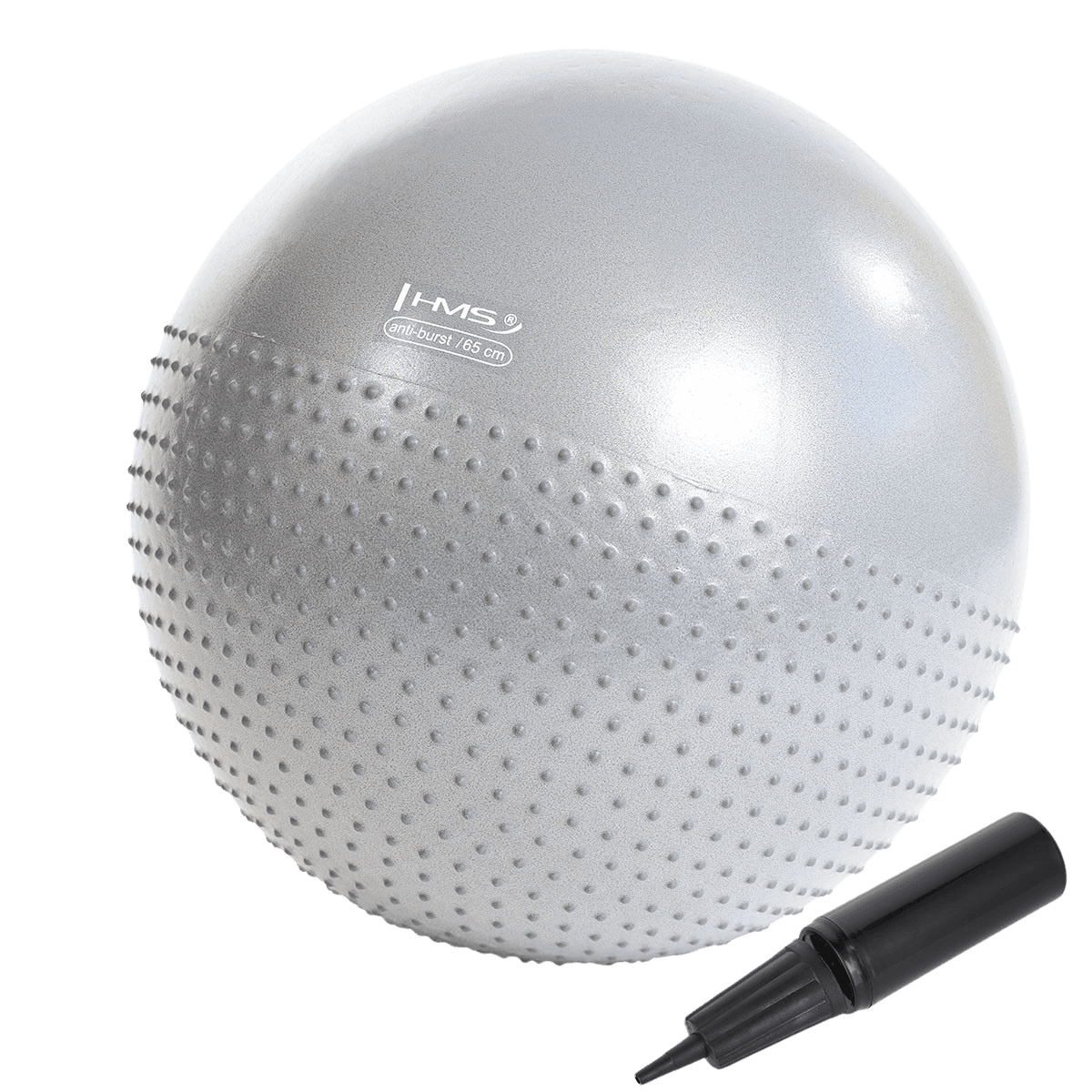 northix, 65cm Light Gray Gym Ball For Exercise Yoga, Product 0