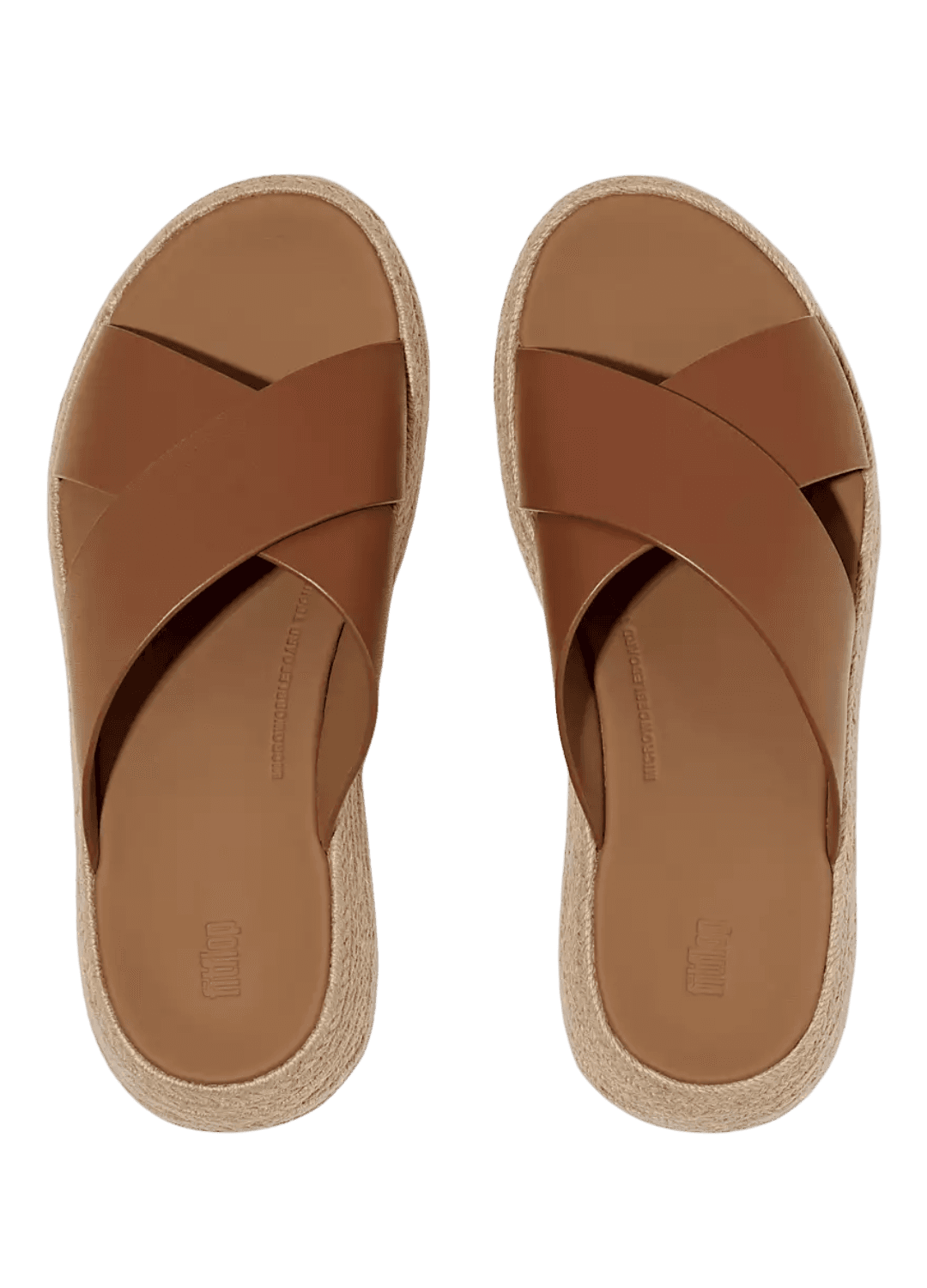 fitflop, F-mode Espadrille Leather Flatform Cross Slides, Detail 1