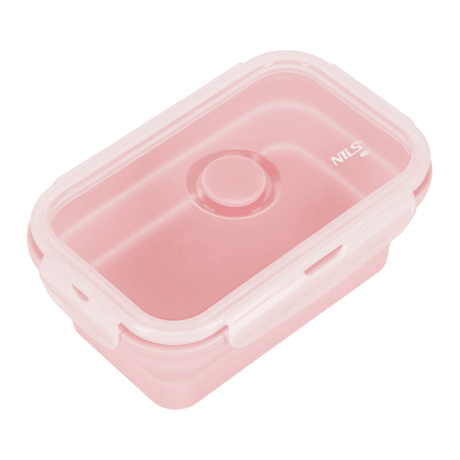 northix, Folding Lunch Box, Pink, 500ml Capacity, Product 0
