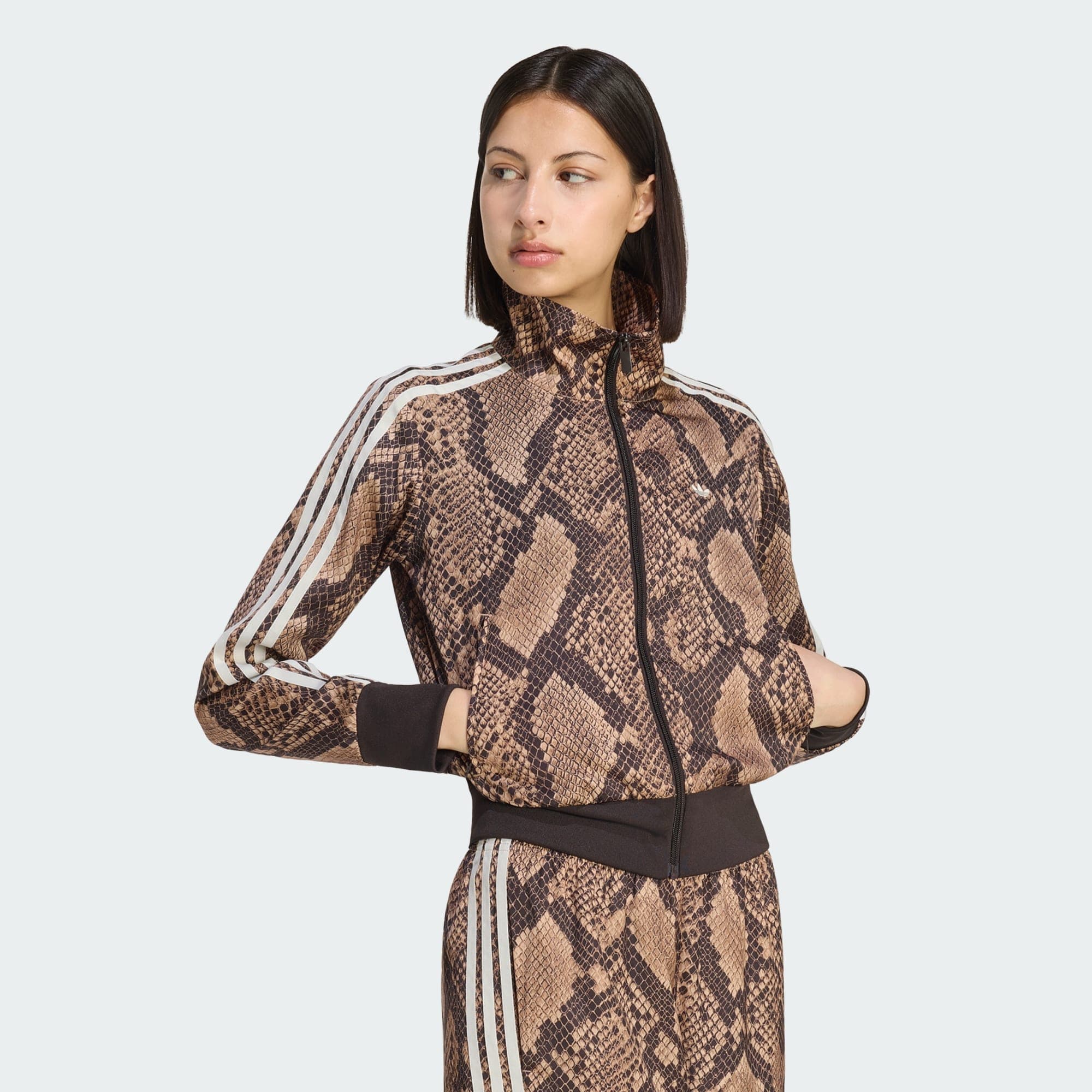 ADIDAS ORIGINALS, Adidas Originals Satin Snake Print Firebird Träningsjacka, Model 1