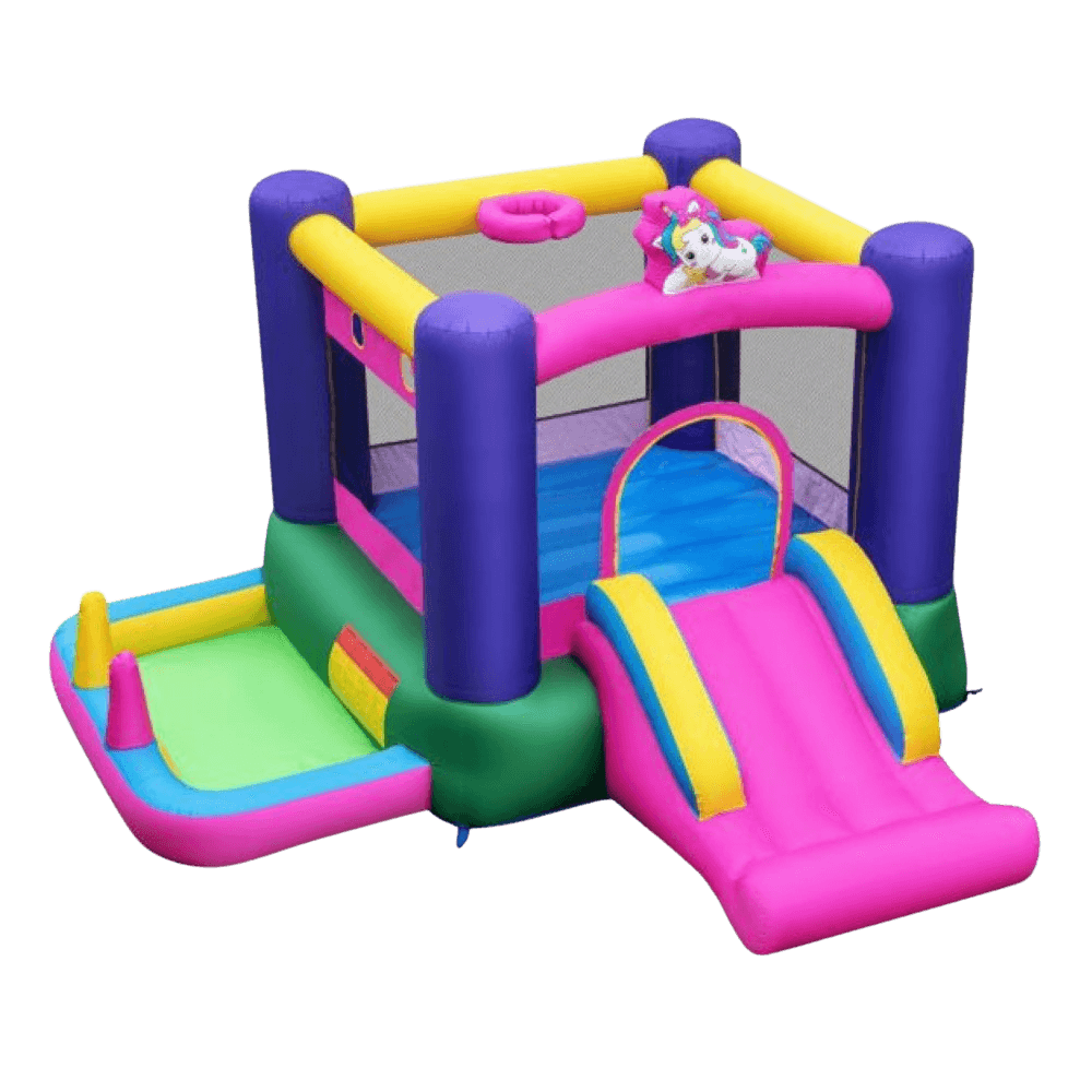 northix, Inflatable Bounce House With Slide, Splash Pool, Basketball Hoop, Detail 1