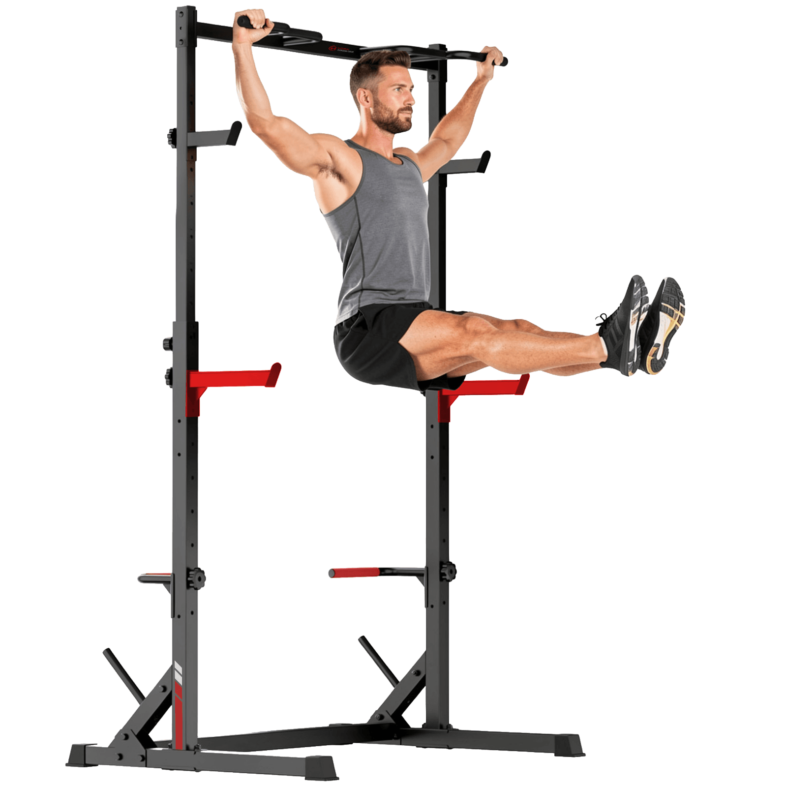 homefitnesscode, Squat Rack With Pull Up Bar Power Rack 300kg Home Gym, Model 1