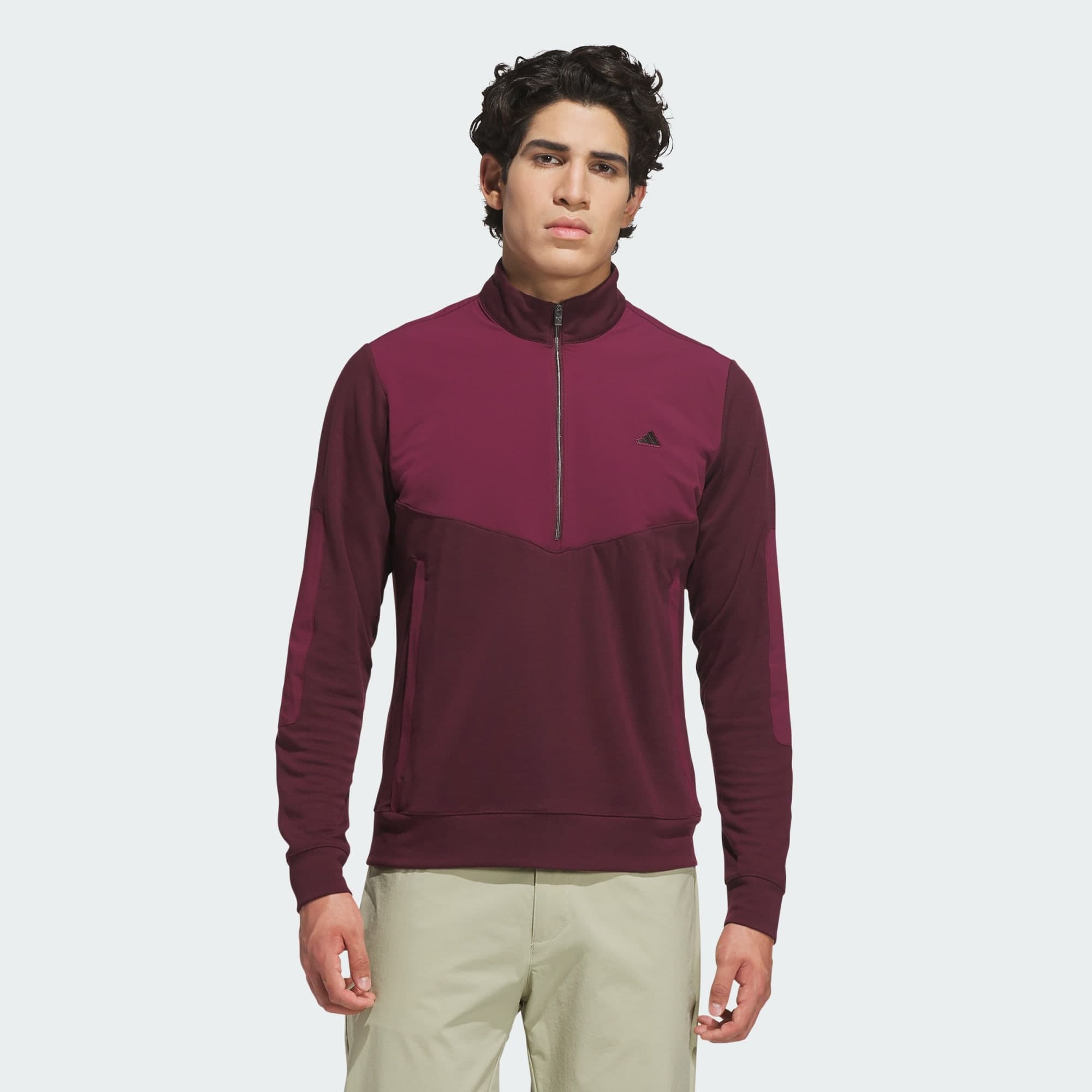 Adidas, Adidas Ultimate365+ Course Control Hybrid Sweatshirt Med Kvartslång Dragkedja, Model 1