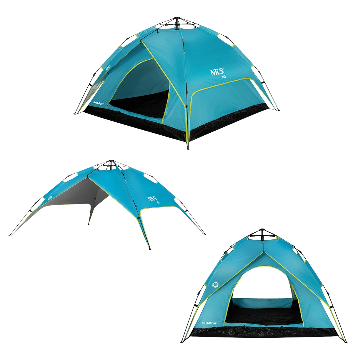 northix, Blue Camping Tent, 2-person, Lightweight, Waterproof, Detail 1