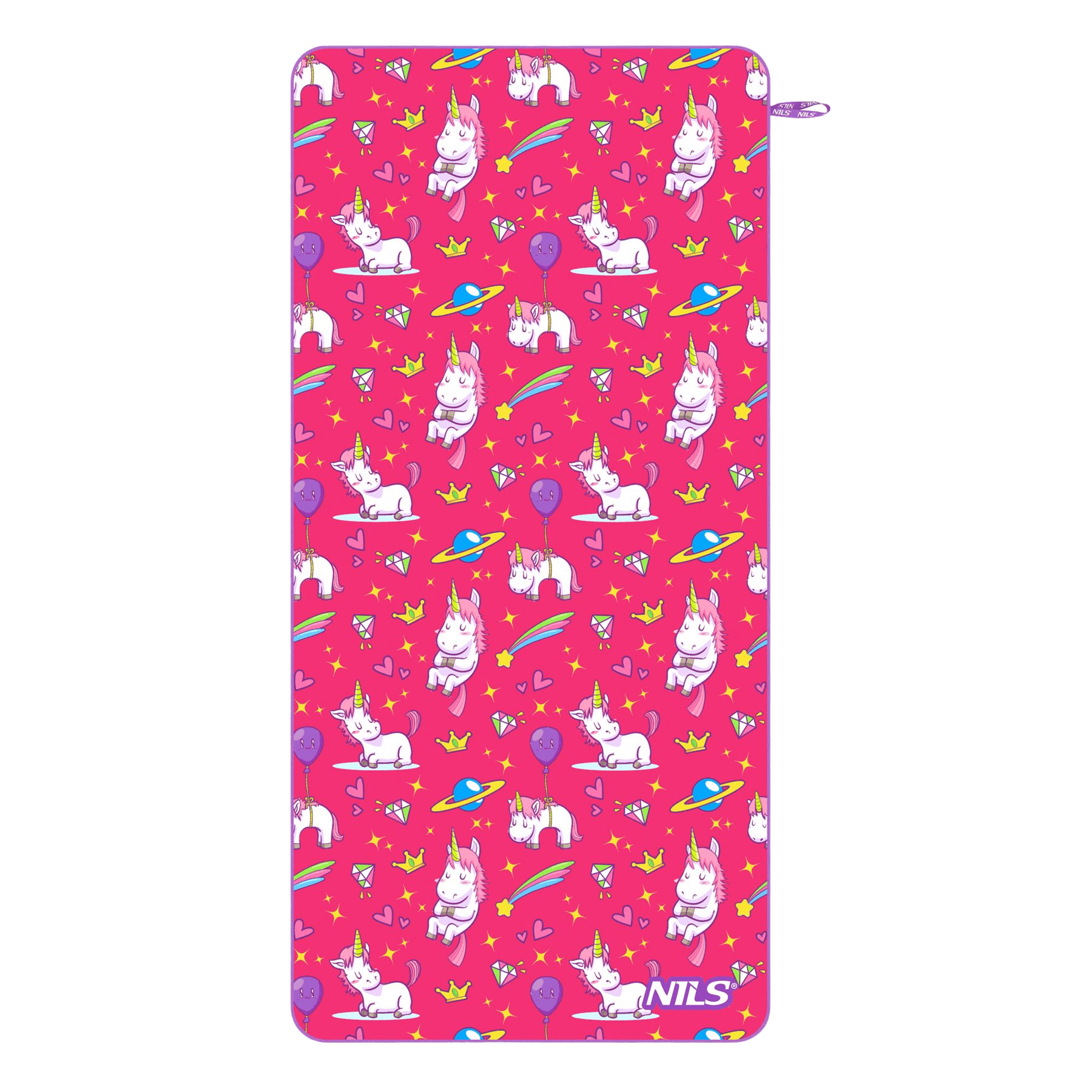 northix, Kids Unicorn Microfiber Towel, 160 X 80 Cm, Quick Dry, Detail 1