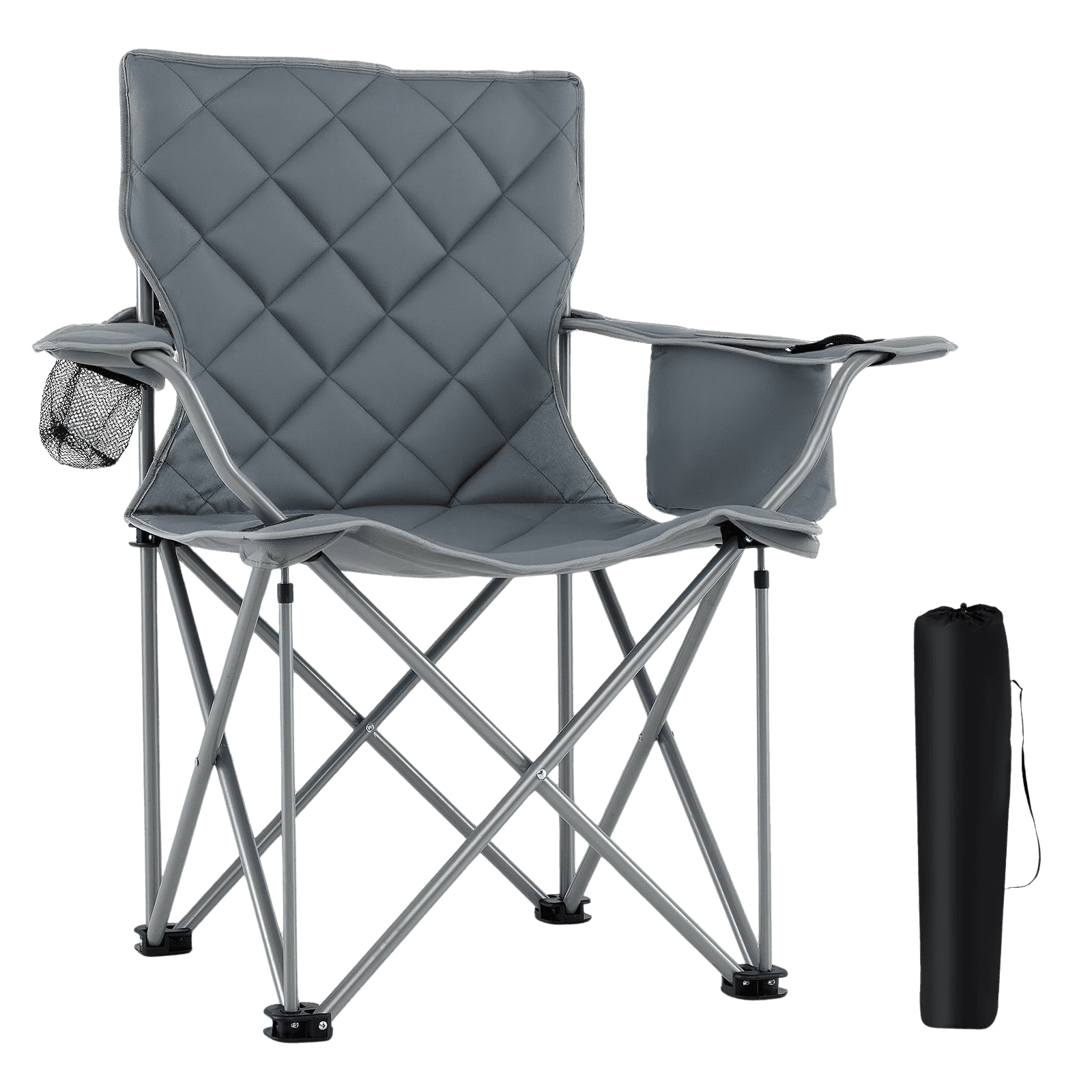 northix, Xxl Folding Camping Chair With Cooler Cup Holder, 227kg Capacity, Product 0