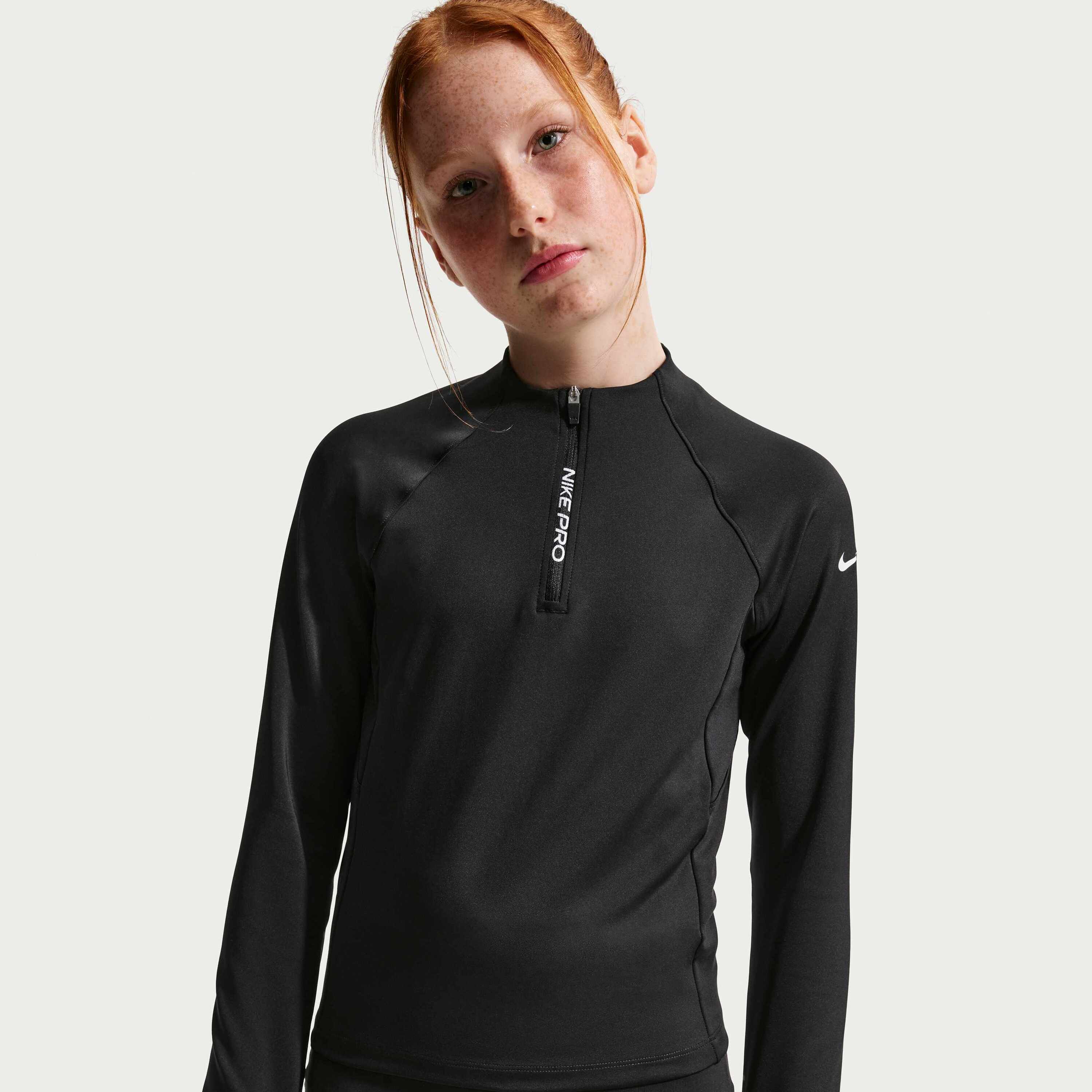 Nike, Older Kids' (girls') Dri-fit Half-zip Long Sleeve Pro, Product 0