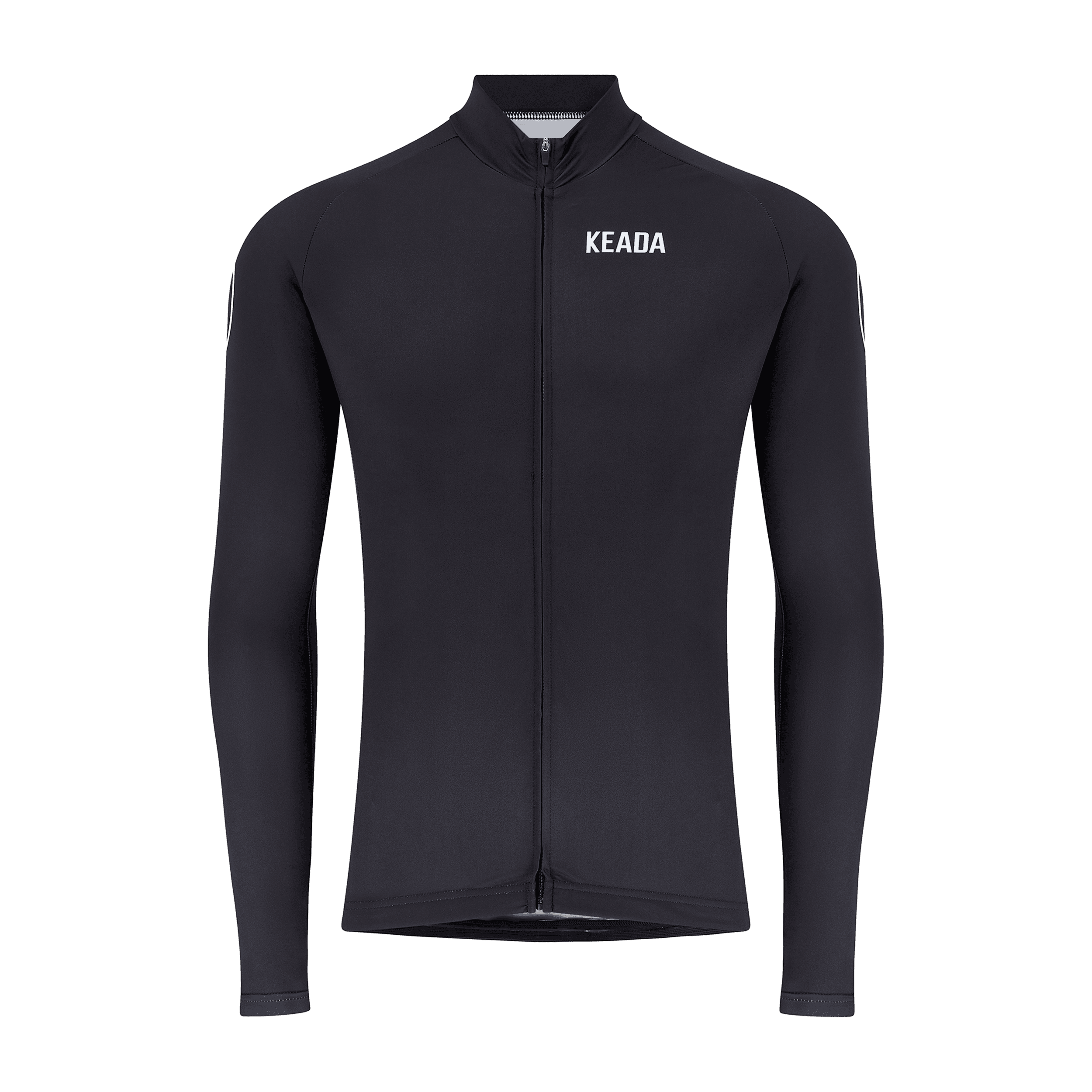 keada sports, Womens Essential Long Sleeved Cycling Jersey - Black, Product 0