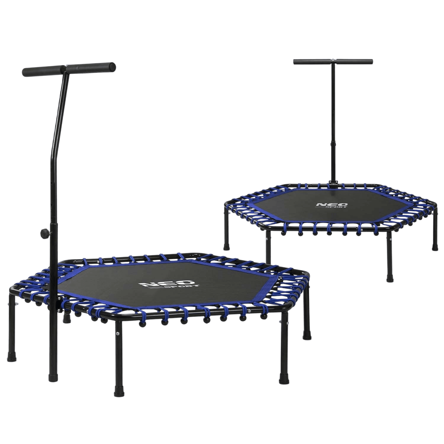 b2x, Fitness Trampoline With Handle 127 Cm Neo-sport - Hexagonal Blue, Detail 1
