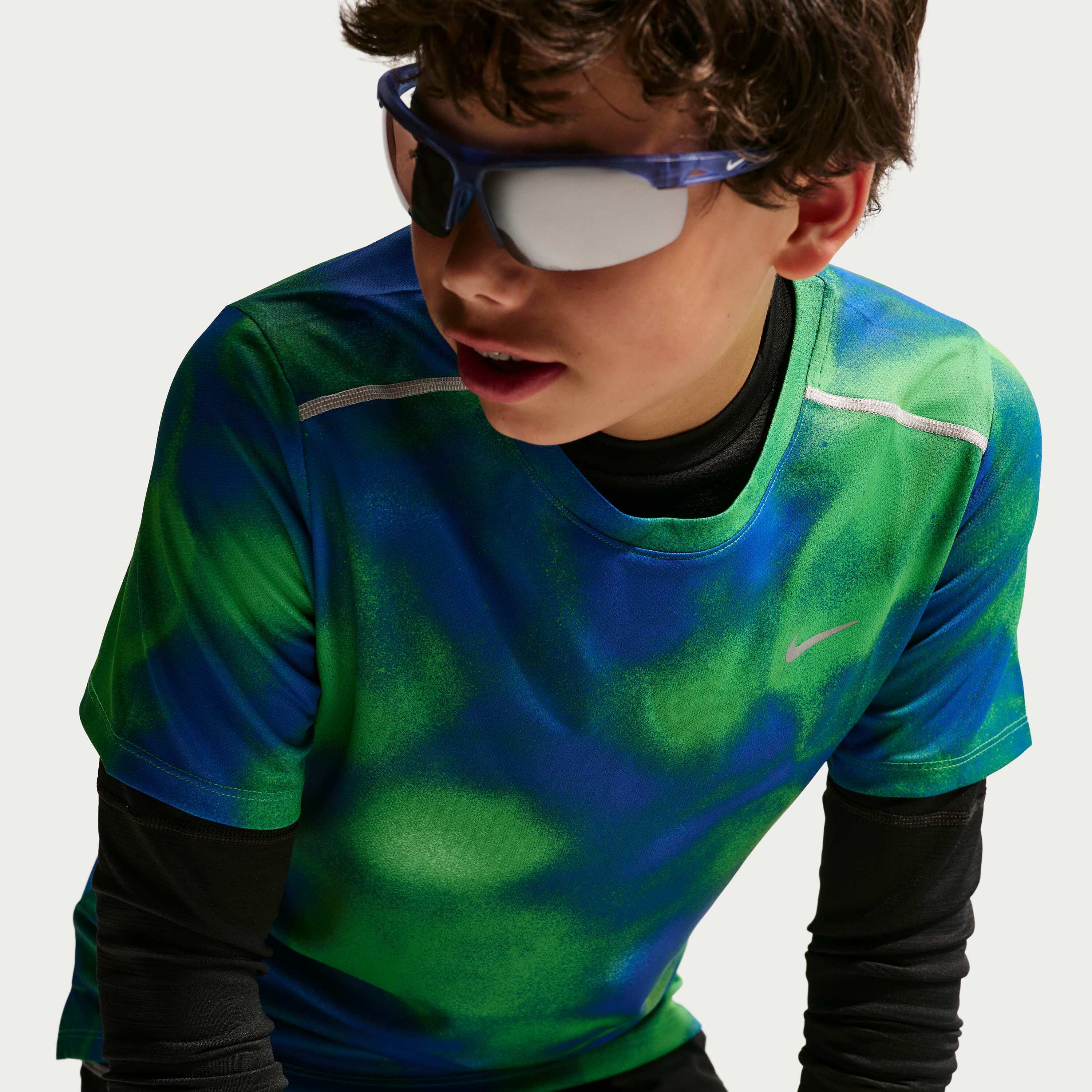 Nike, Kids' Dri-fit Short-sleeve Running Top Miler, Detail 1