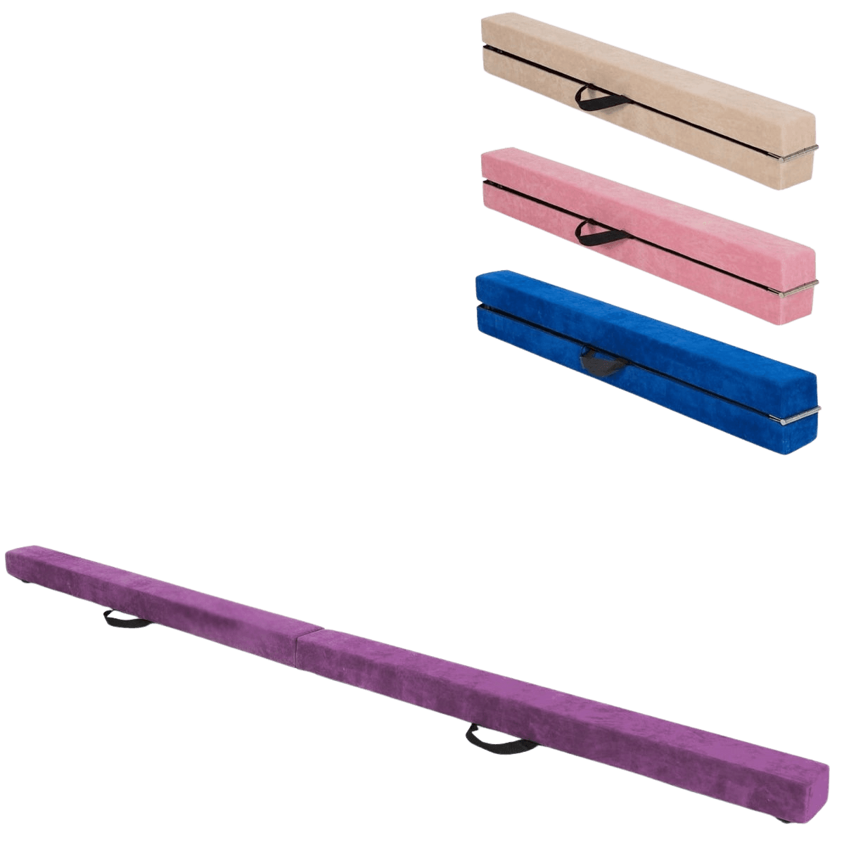 northix, Foldable Gymnastics Balance Beam, 210cm, Non-slip, Purple, Product 0