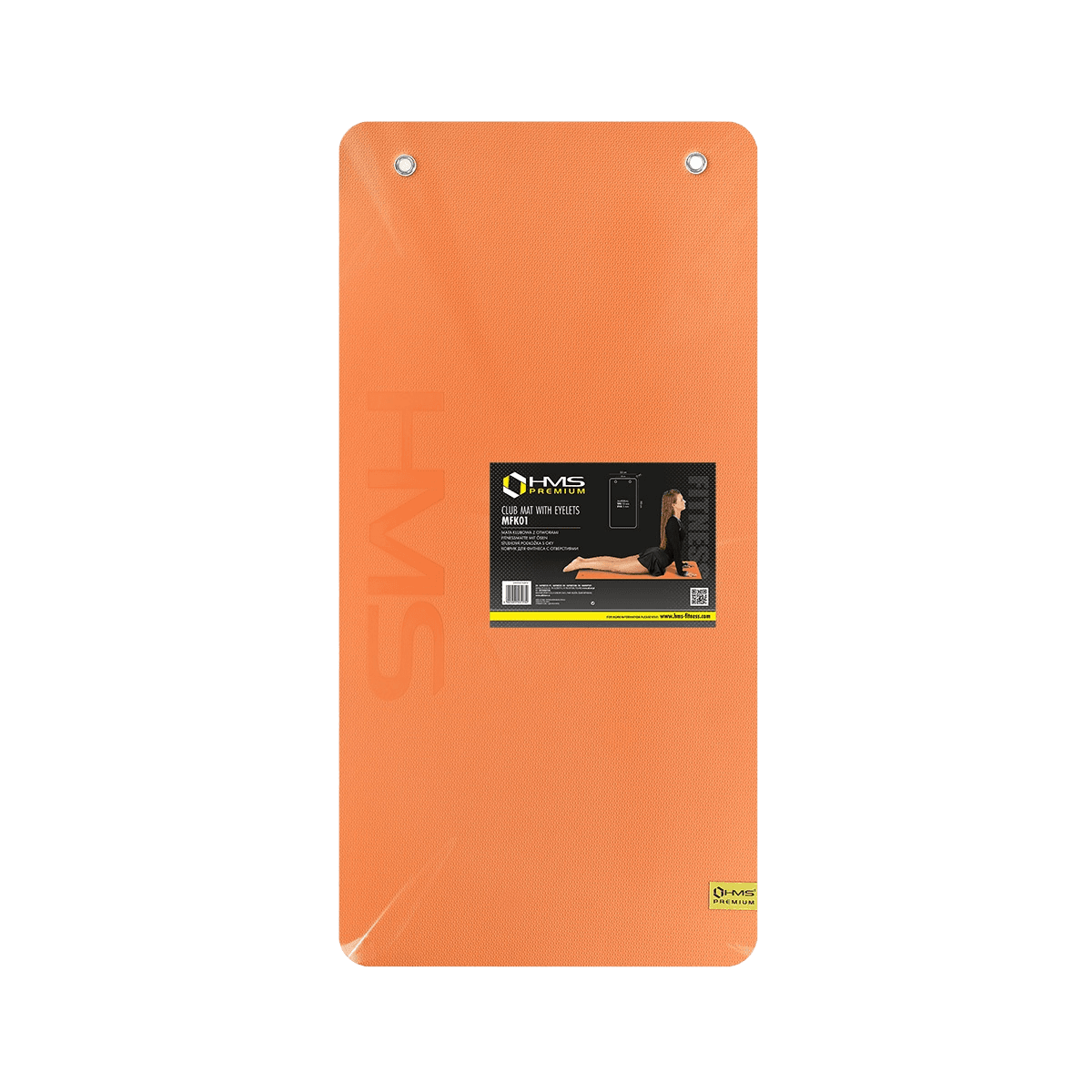 northix, Fitness Mat, Orange-black, Non-slip, 6mm Thick, Detail 1
