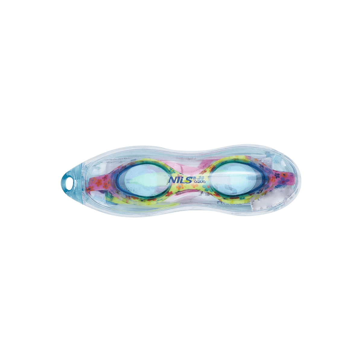 northix, Junior Swimming Goggles, Blue Flowers, Anti-fog Lens, Detail 1