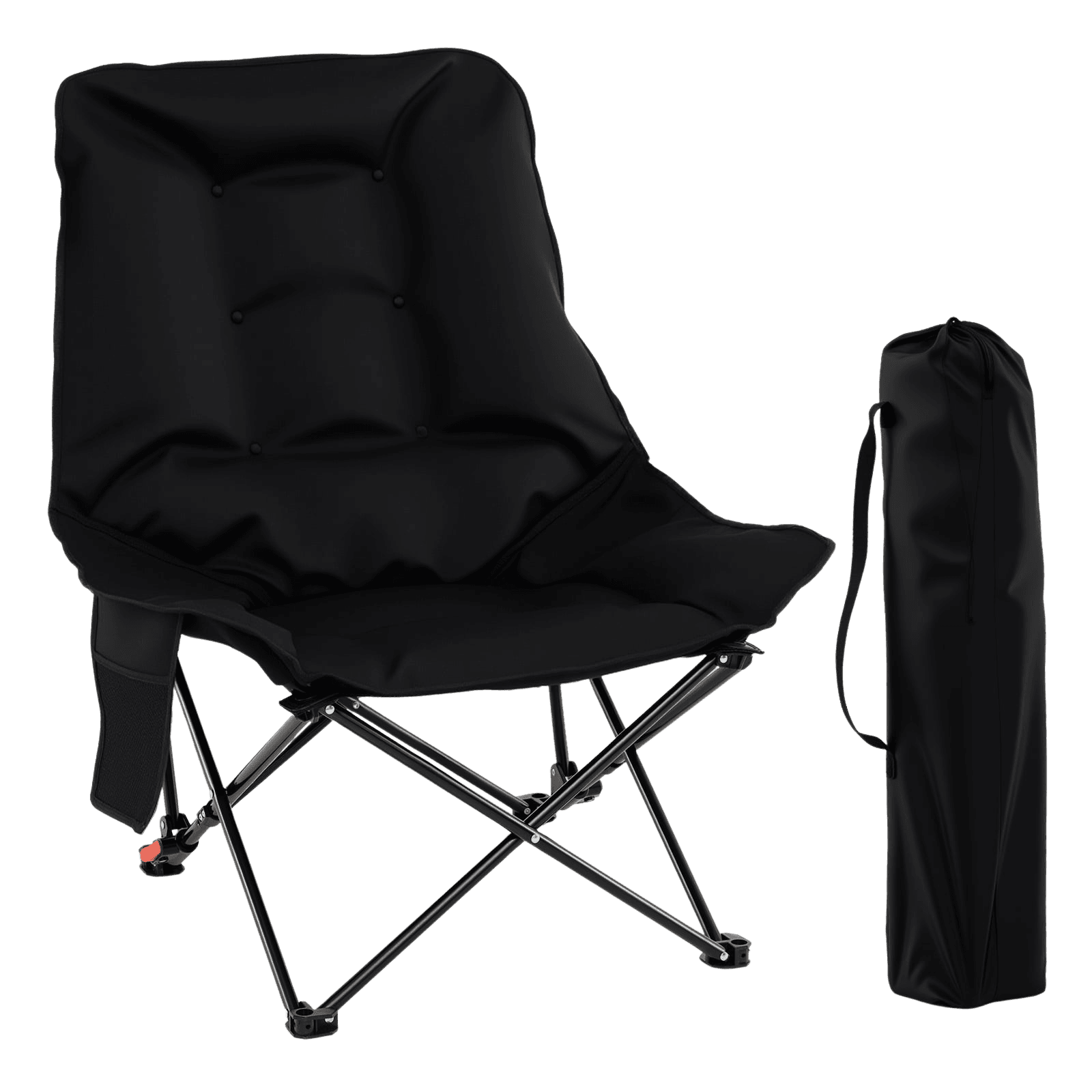 northix, Folding Camping Chair, Adjustable Backrest, Side Pocket, Product 0