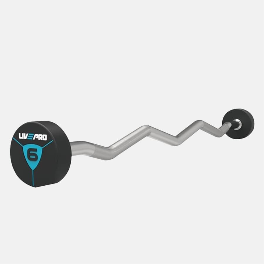 livepro, Urethane Ez Curl Barbell 10kg, Product 0