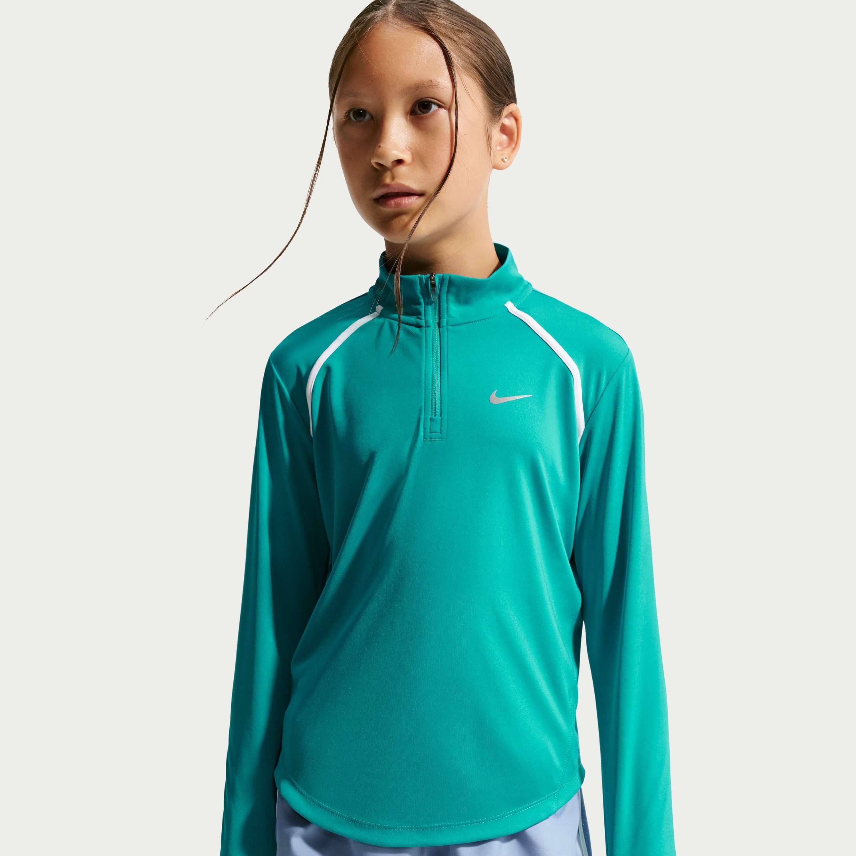 Nike, Older Kids' (girls') Dri-fit Long-sleeve Half-zip Top Tempo, Product 0