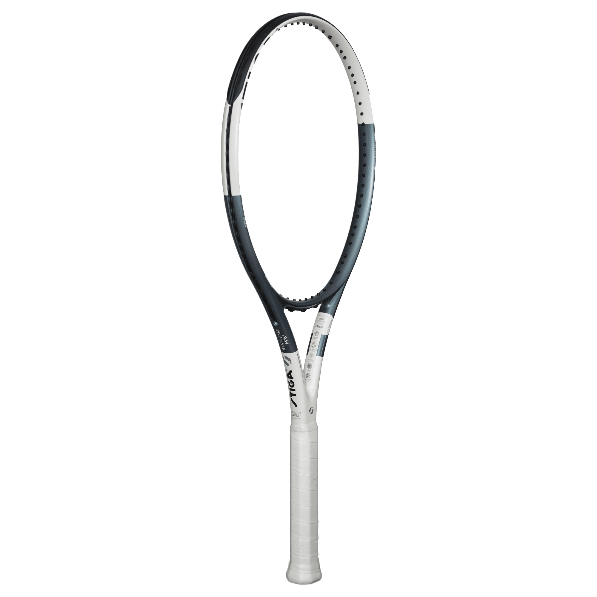 STIGA, Tennis Racket Supreme Mw 285g White/blue Osträngat, Detail 1