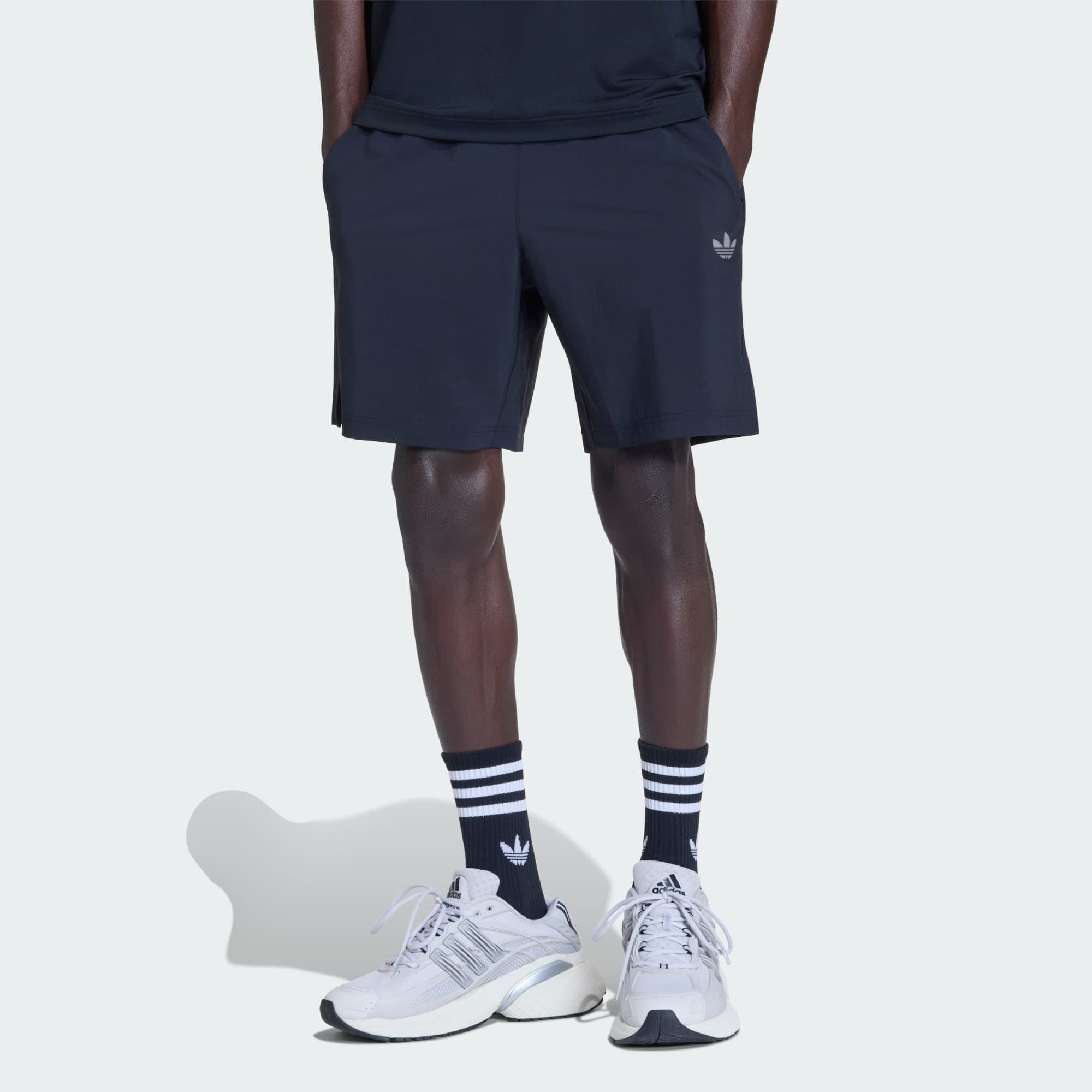 ADIDAS ORIGINALS, Adidas Originals Tech Trefoil Essentials Polyester Shorts, Model 1