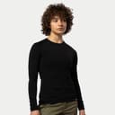 Bn219 Light Merino Ls Crew Women's, Black