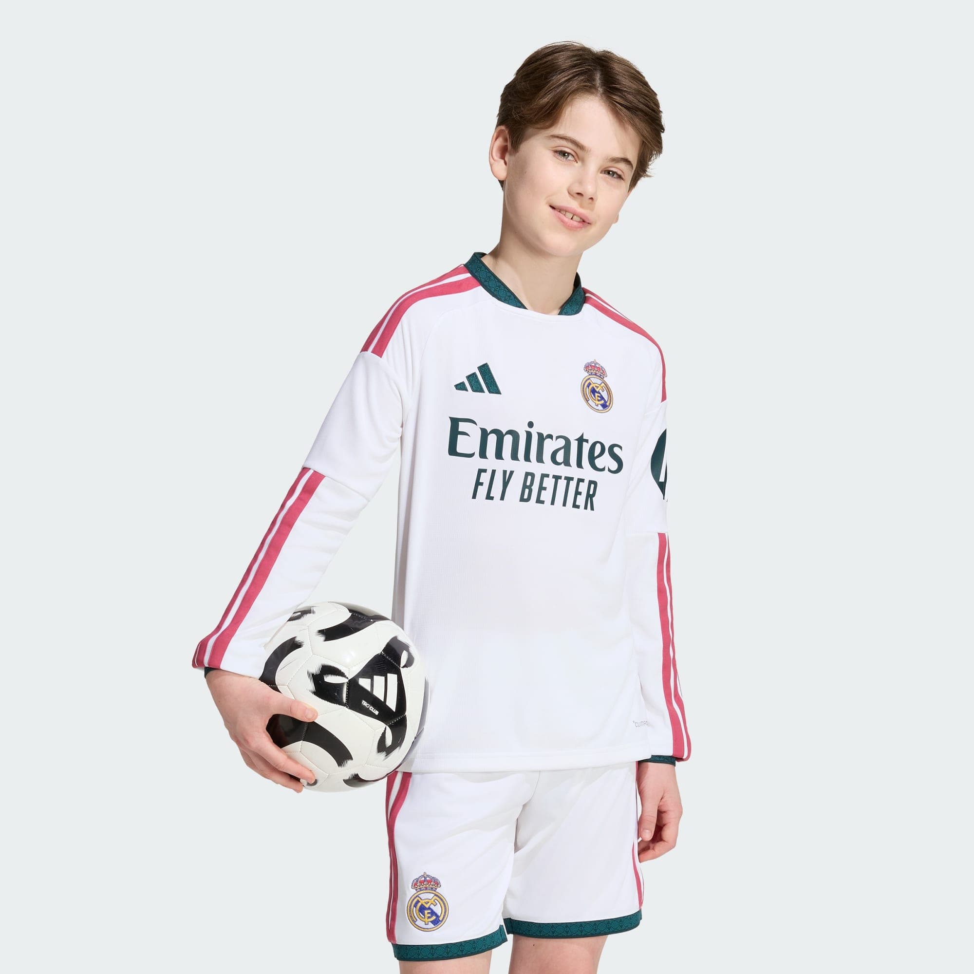 Adidas, Adidas Real Madrid 26/27 Långärmad Hemmatröja För Barn, Model 1